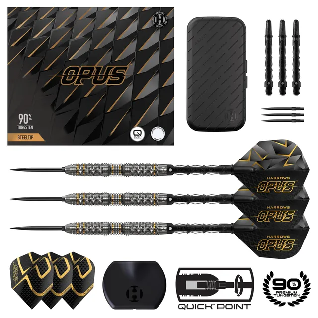 harrows-opus-90-steeldarts-24g-quick-point-tungsten image 1