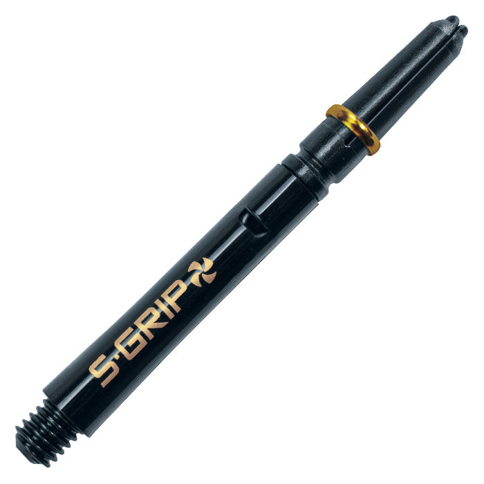 harrows-supergrip-spin-dartsch-fte-schwarz-gold-medium image 1