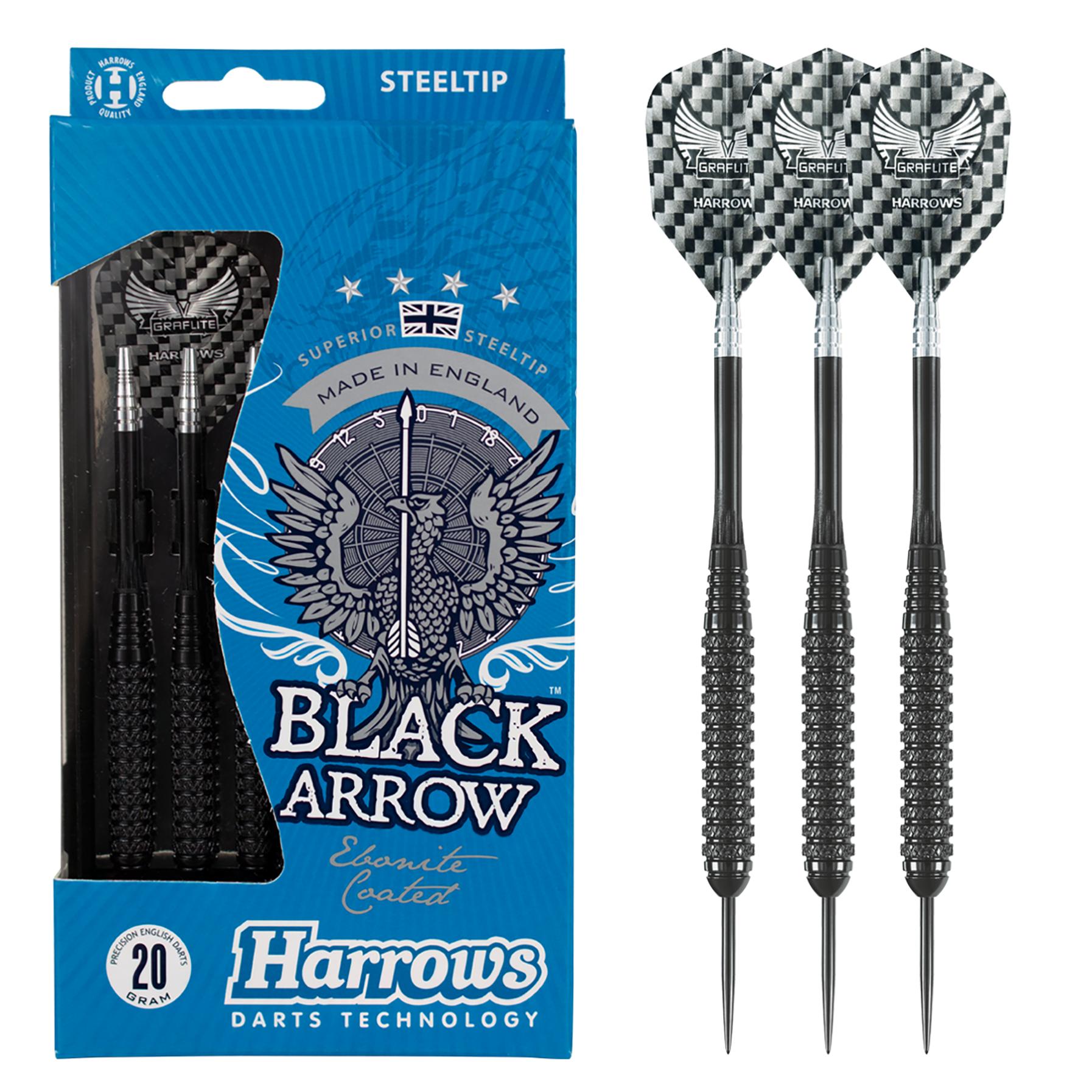 harrows-black-arrow-20g-steeldart-messing-schwarz image 1