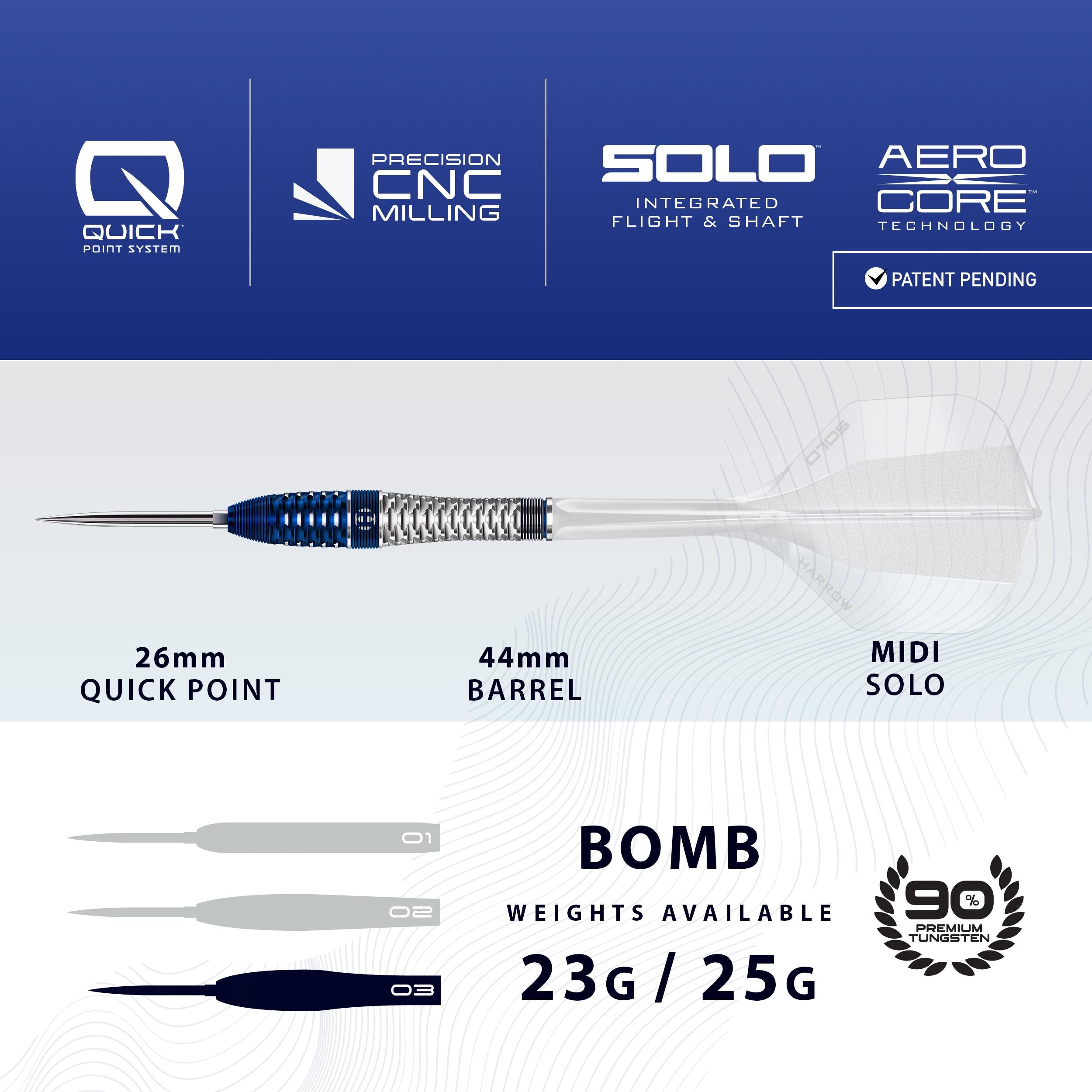 harrows-geo-03-steeldarts-90-23g-quick-point-set image 3