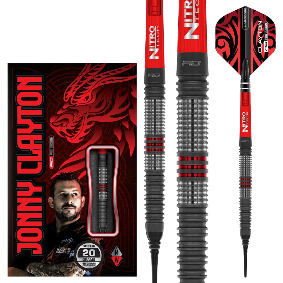 red-dragon-jonny-clayton-hiraeth-softdarts-mit-roten-akzenten image 1