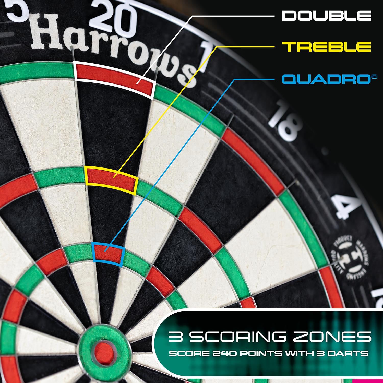 harrows-quadro-240-dartscheibe-sisal-mit-clear-sight-ring image 3