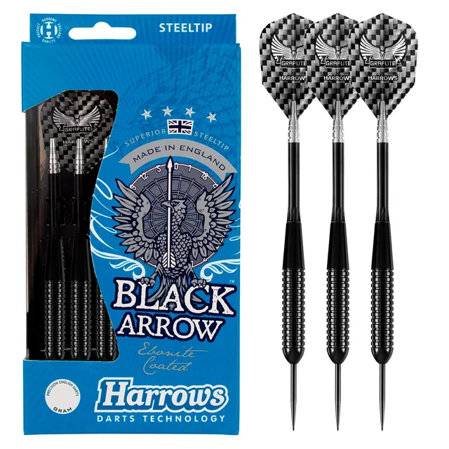 harrows-black-arrow-steeldarts-21g-messing-schwarz image 1