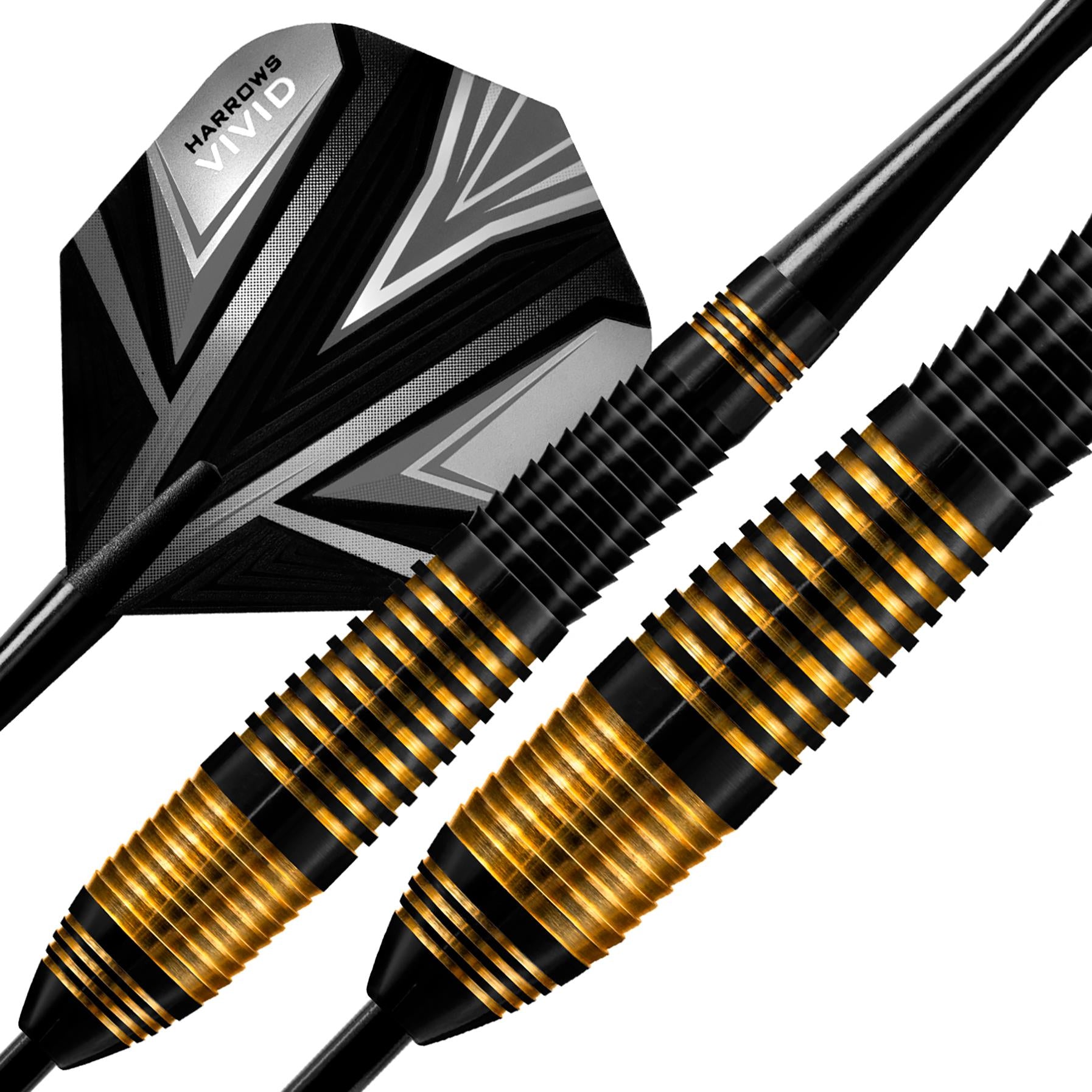 harrows-vivid-brass-black-steeldarts-23gr-messing image 3
