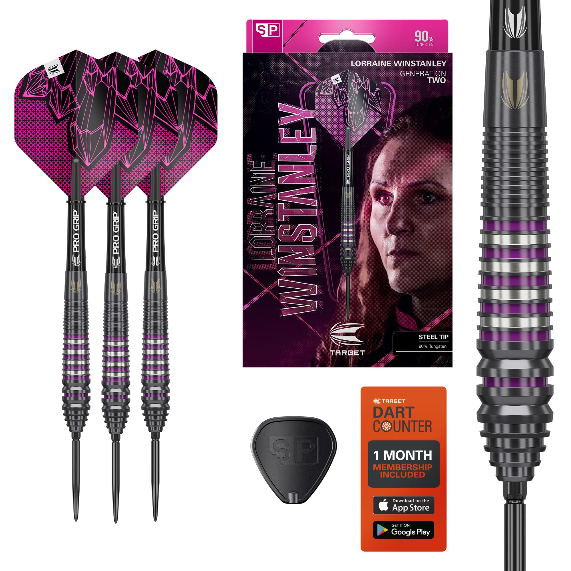 target-lorraine-winstanley-g2-steeldarts-24g-90-wolfram image 1