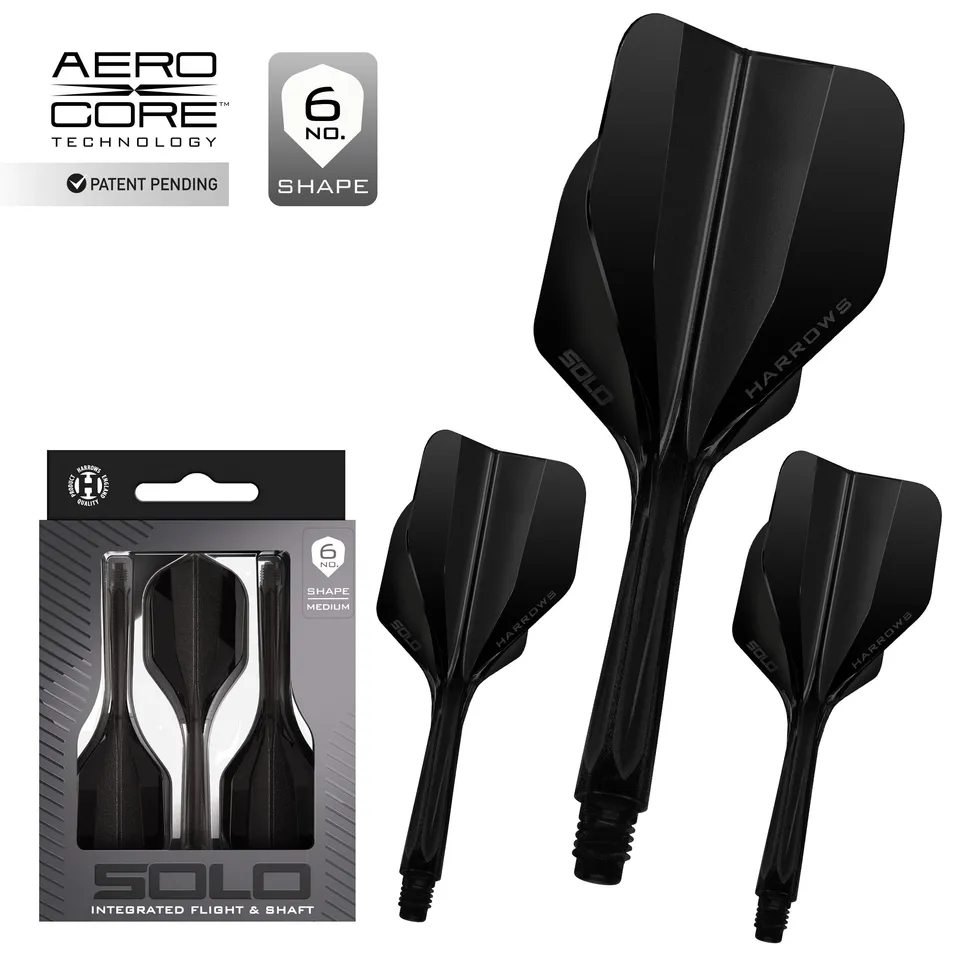 harrows-solo-integrated-flight-shaft-black-medium-no-6 image 1
