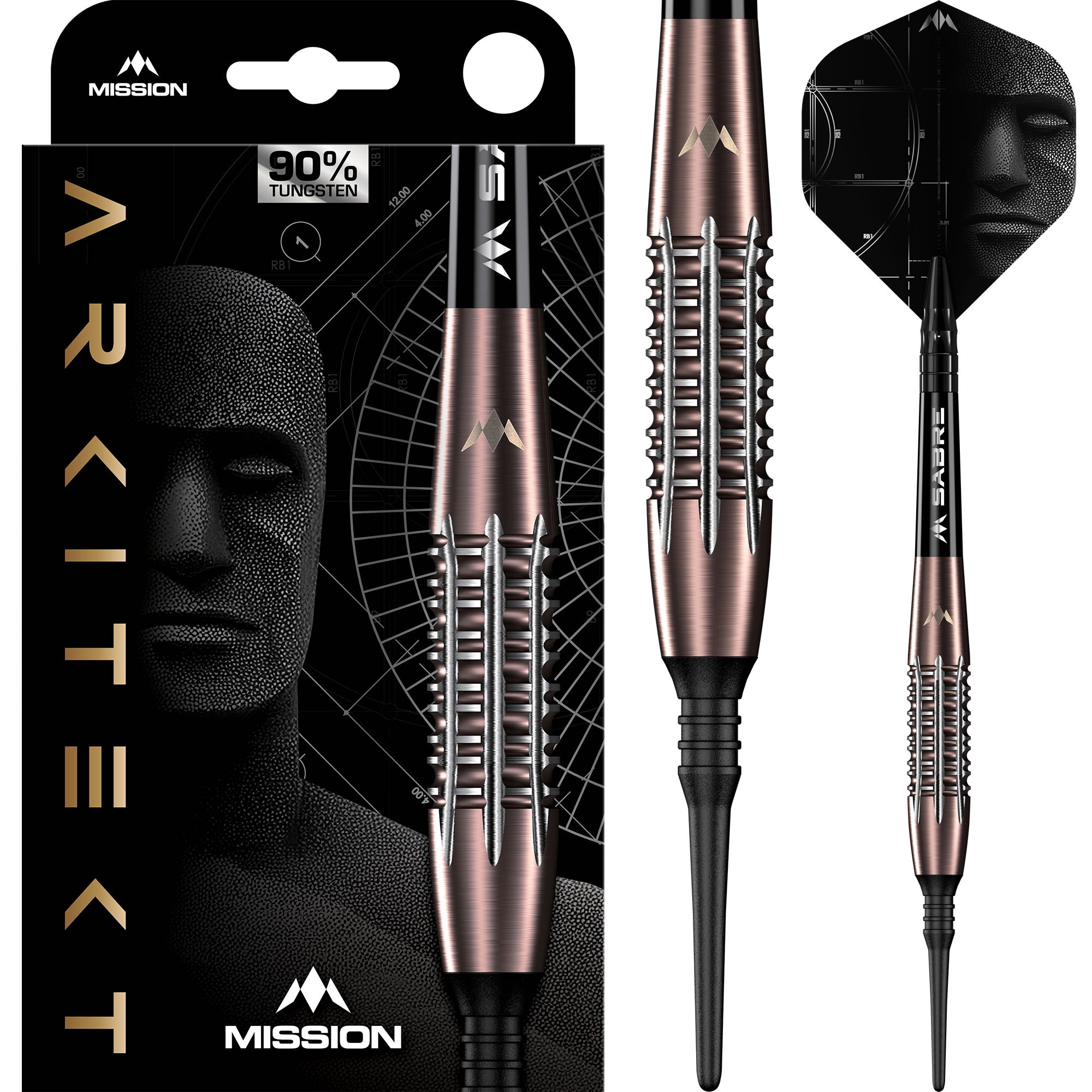 mission-arkitekt-softdarts-19g-90-tungsten-bronze image 1