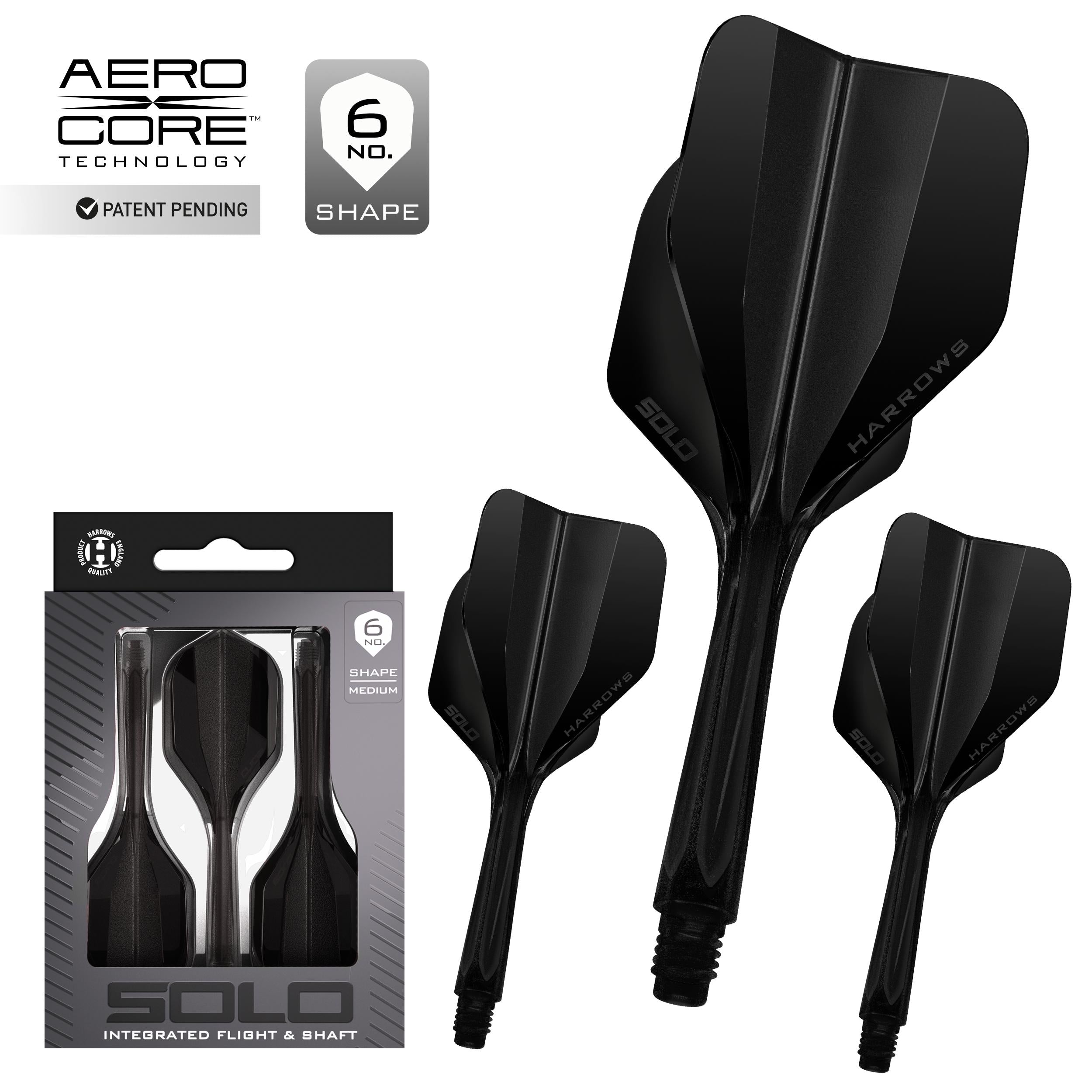 harrows-solo-integrated-flight-shaft-black-medium-no-6 image 1