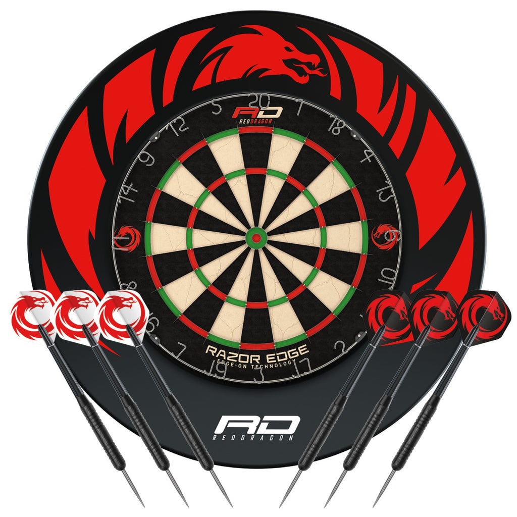 red-dragon-razor-edge-dartscheibe-set-mit-surround-und-darts image 1