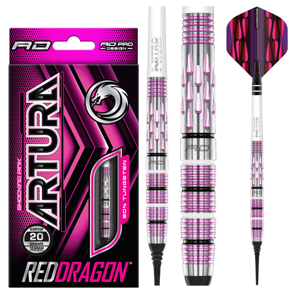 red-dragon-artura-shocking-pink-softdarts-tropfenform image 1