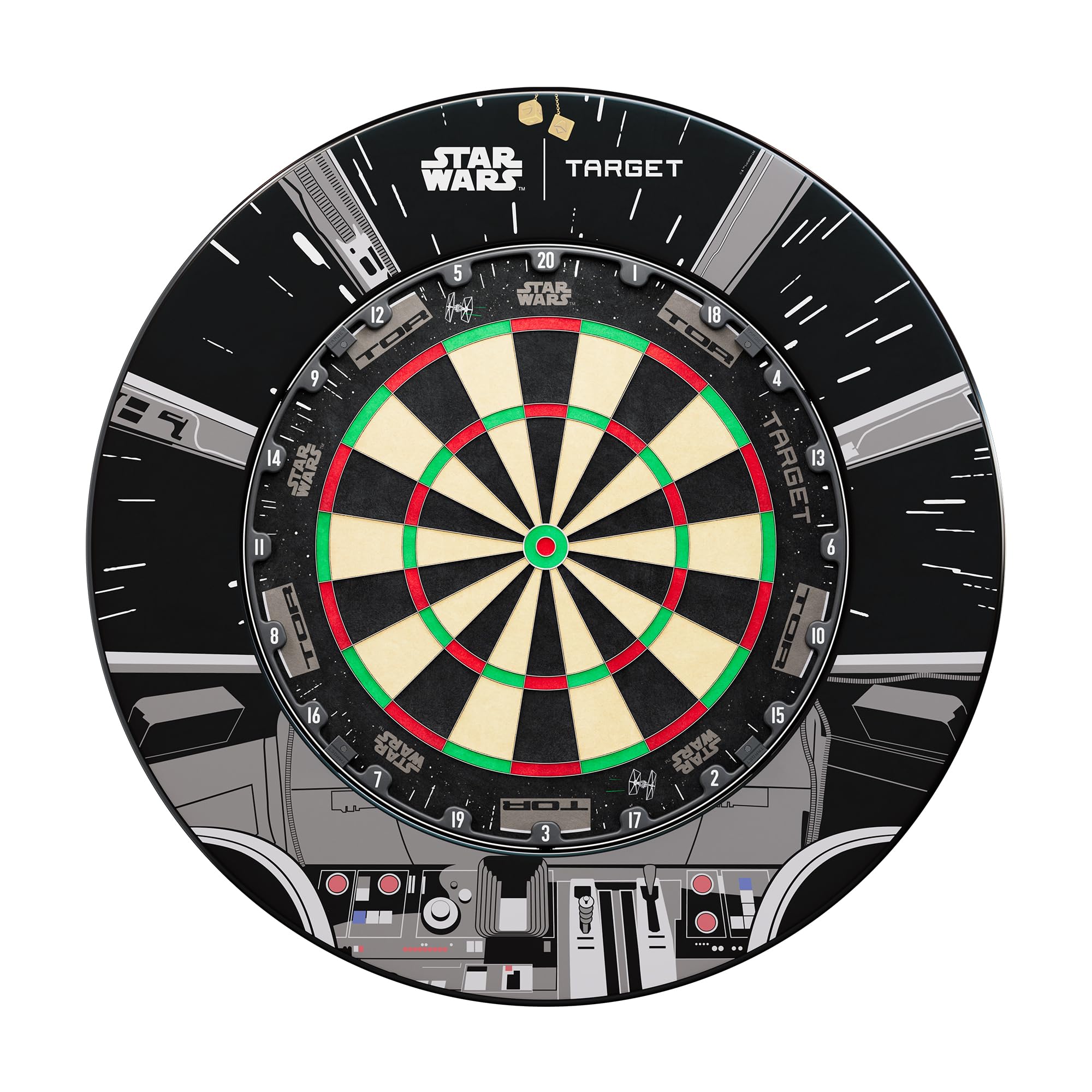 target-tor-star-wars-dartscheibe-sisal-set-mit-falcon-surround image 1