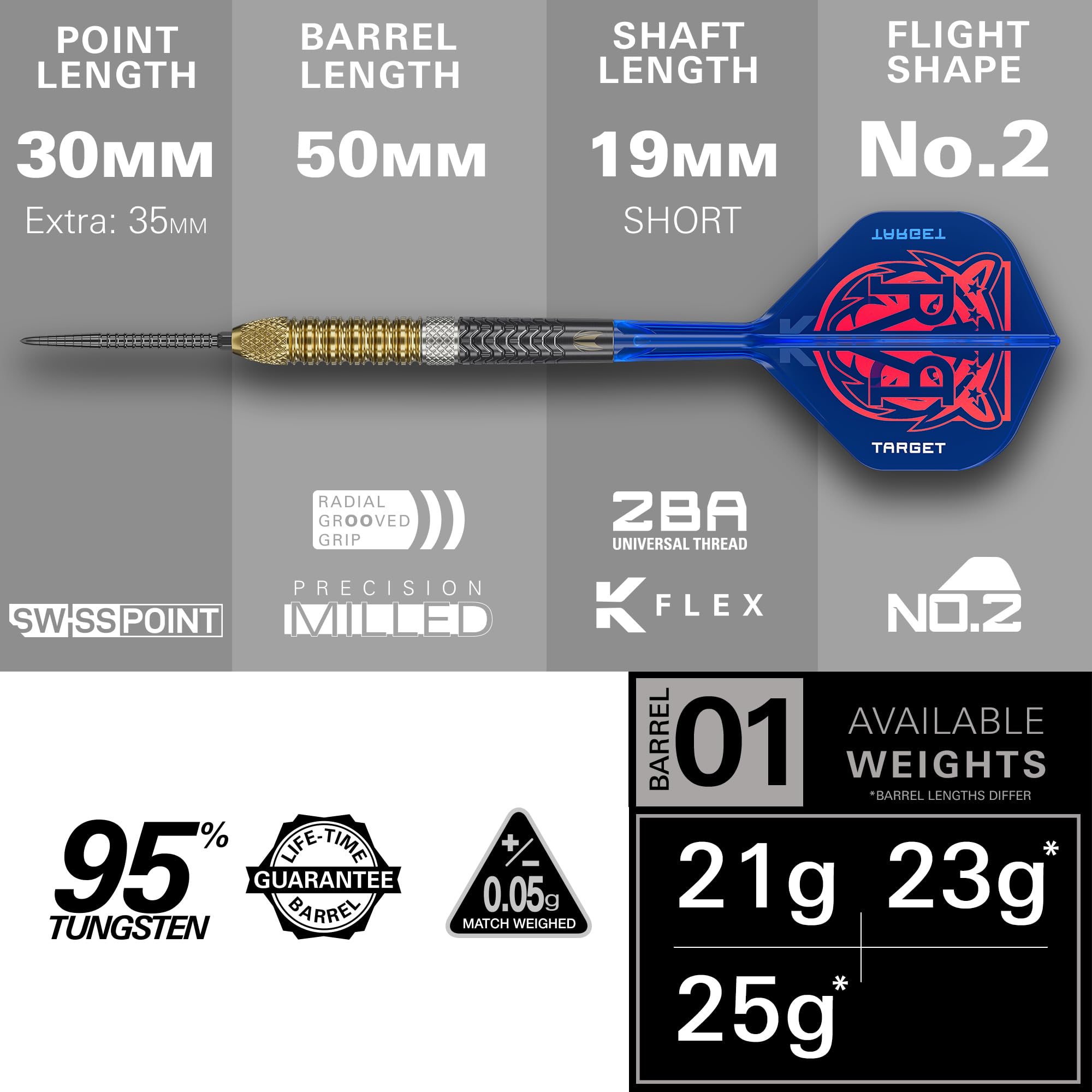 target-rvb-chrono-gen-6-steeldarts-21g-95-tungsten-k-flex image 3
