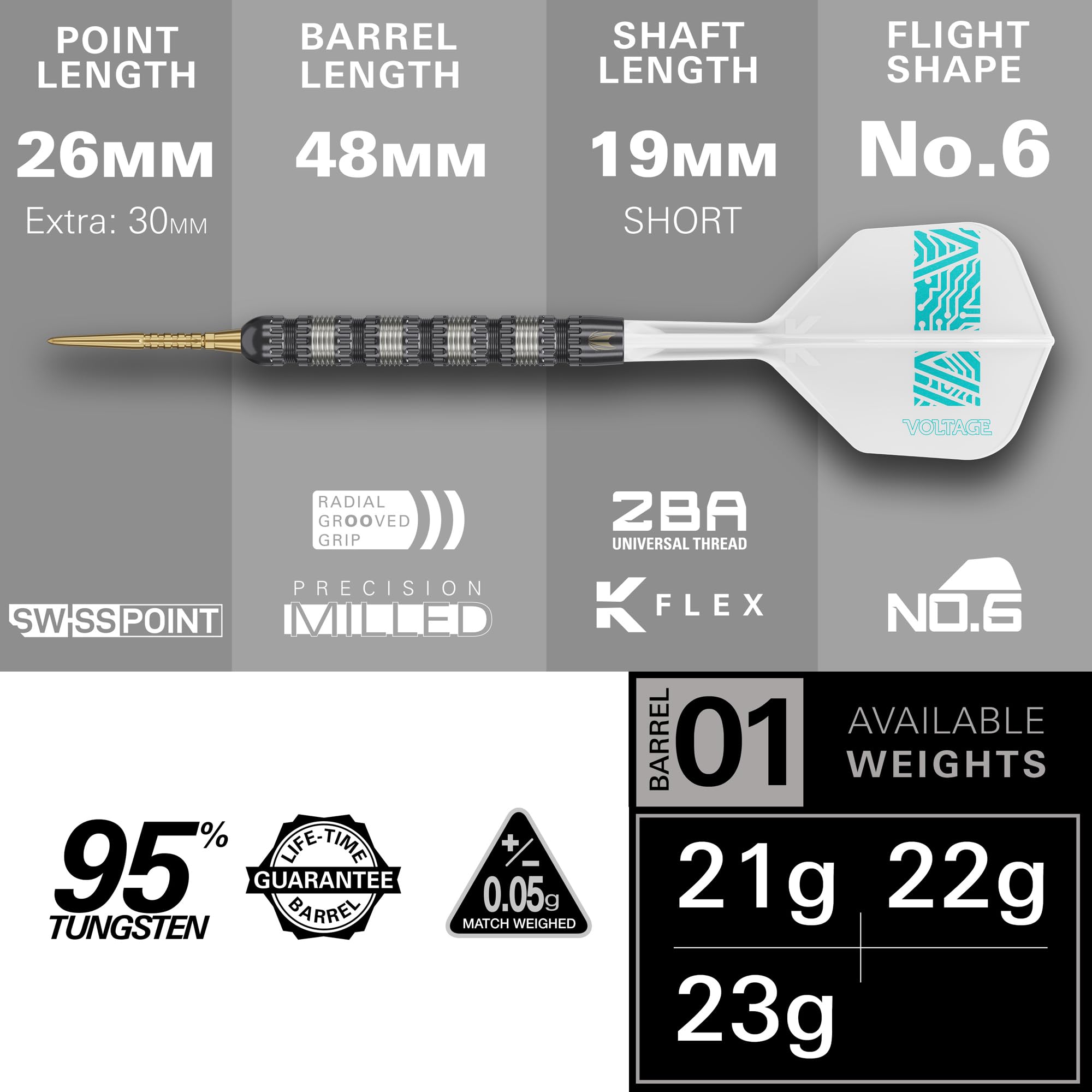 target-rob-cross-95k-steeldart-21g-k-flex-swiss-point image 3