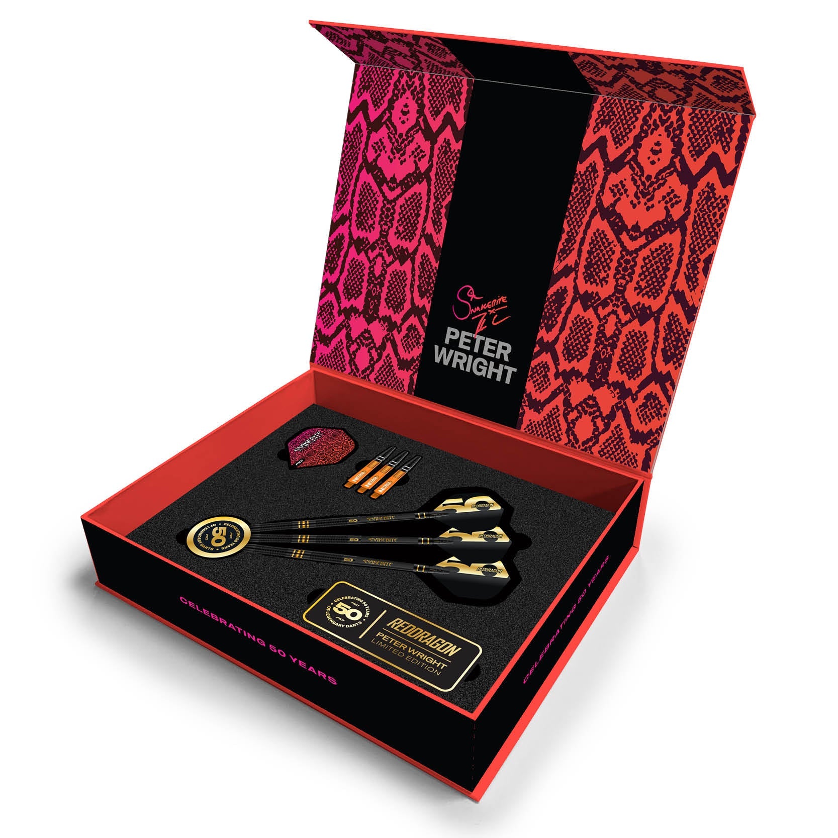 red-dragon-peter-wright-50-year-steeldarts-gold-onyx-limited image 3
