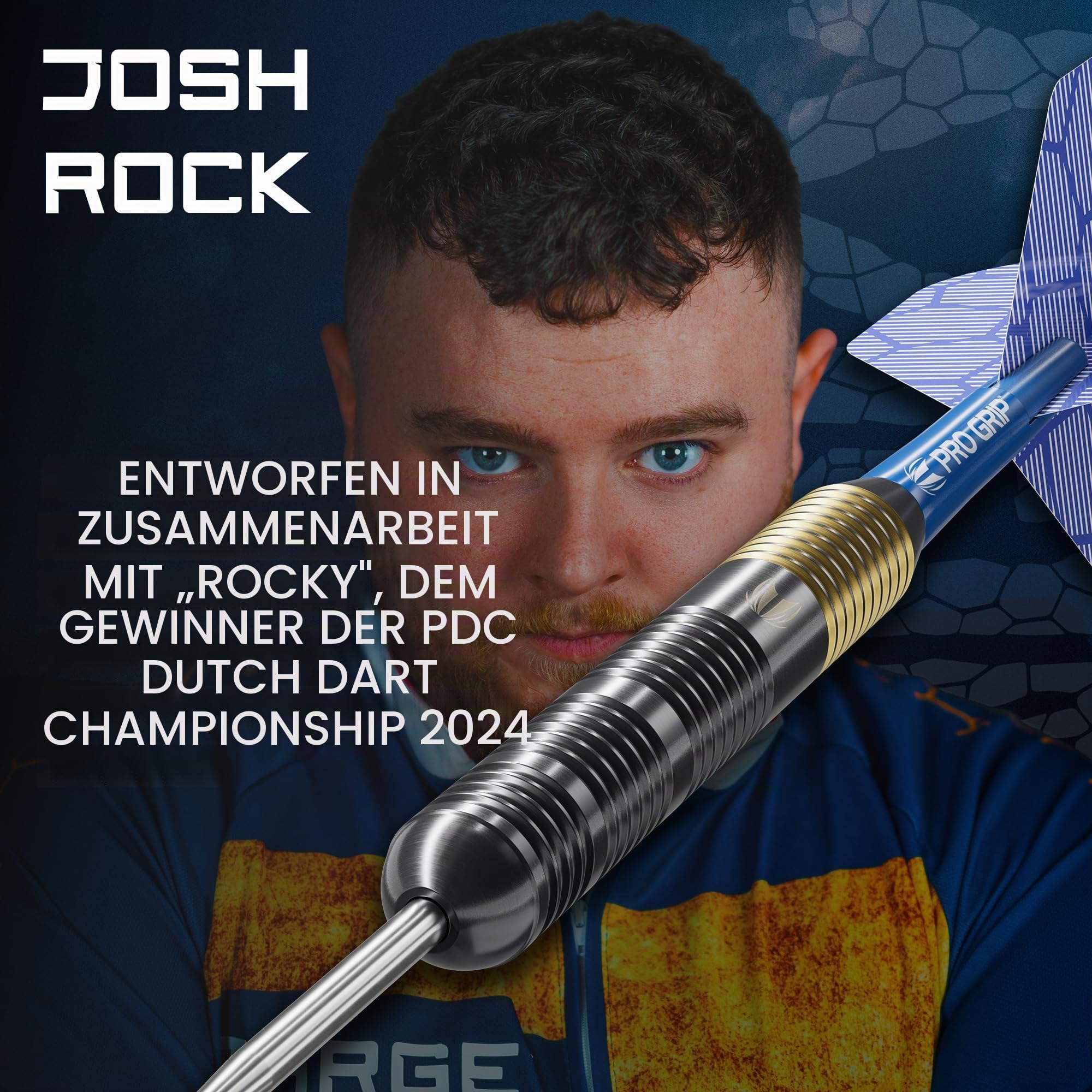target-josh-rock-brass-steeldarts-22g-set-mit-case image 2