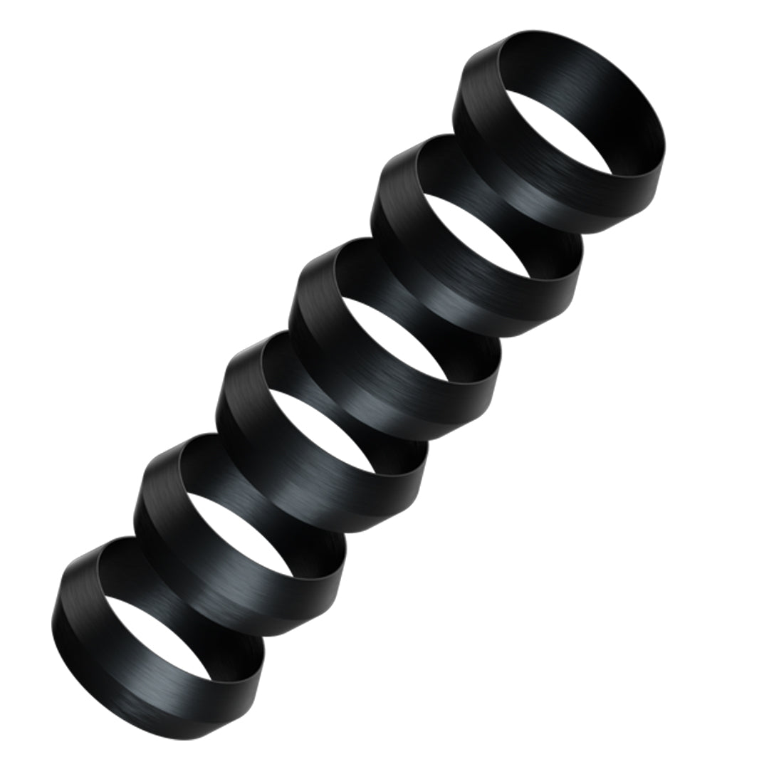 harrows-supergrip-pyramid-rings-silber-6er-pack-shaft-ringe image 2