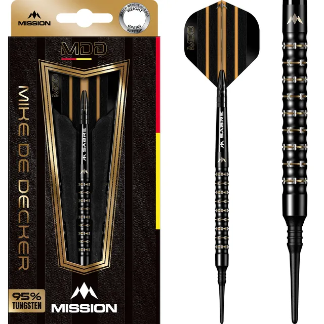 mission-mike-de-decker-softdarts-20g-95-black-gold image 1