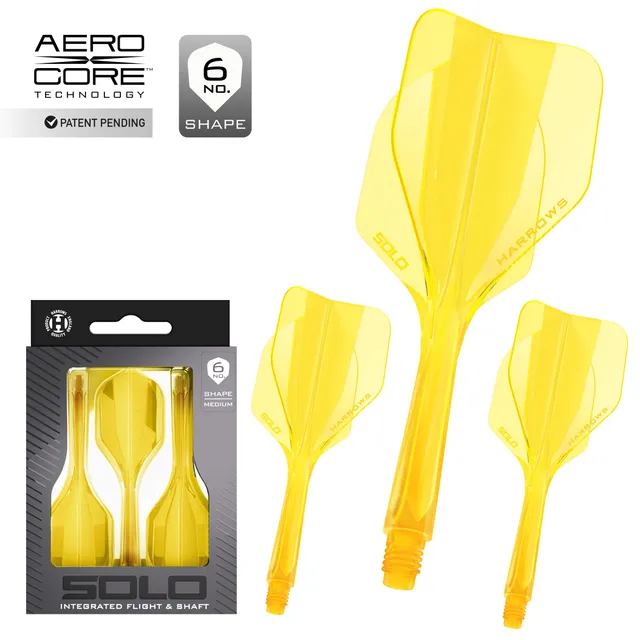 harrows-solo-flights-gelb-medium-integriertes-system-3-stk image 1