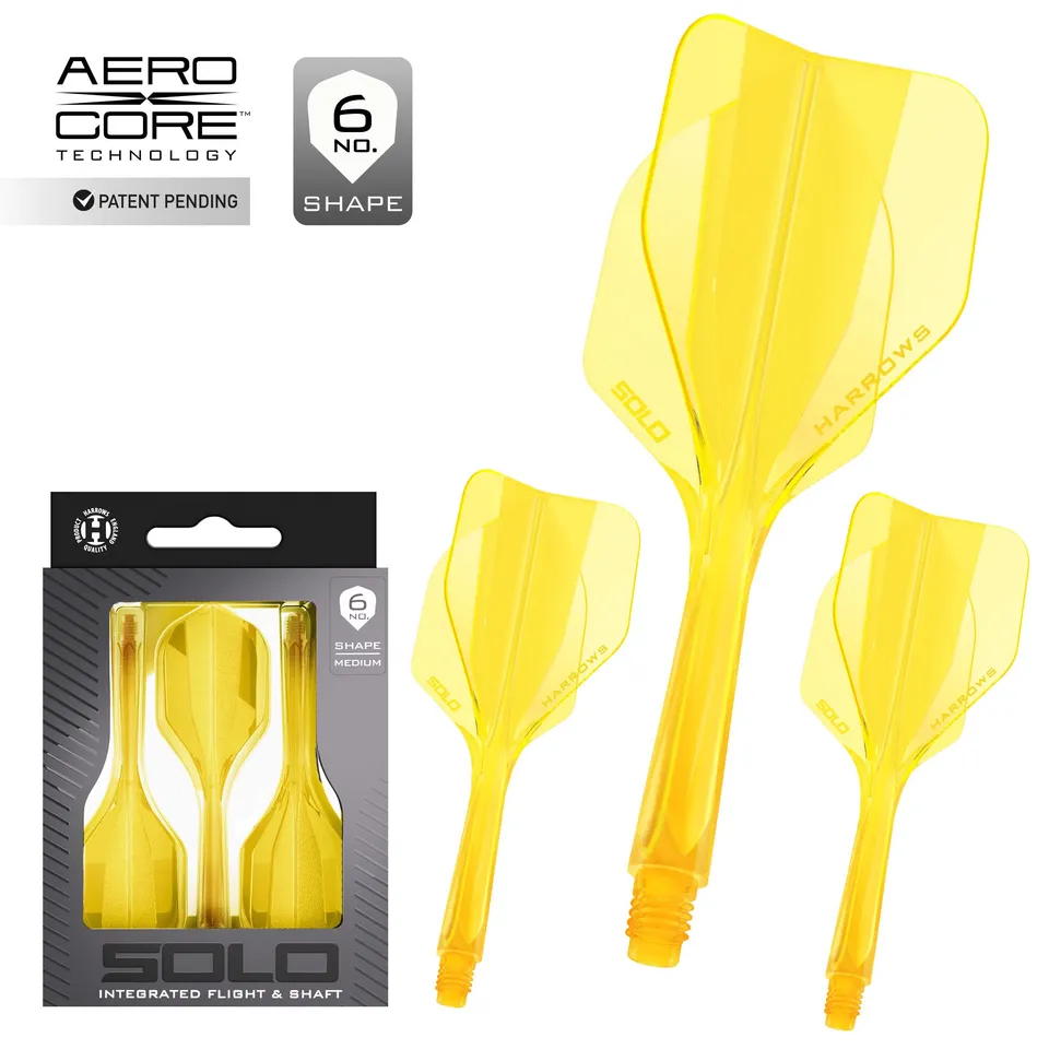 harrows-solo-flights-gelb-medium-integriertes-system-3-stk image 1