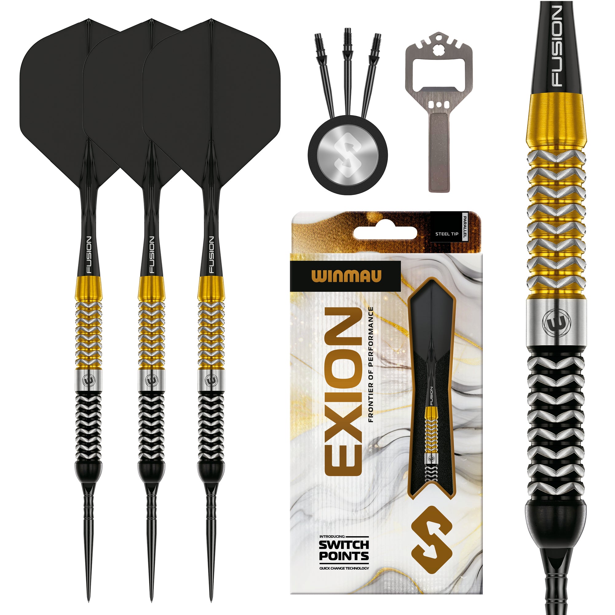 winmau-exion-switch-point-steeldarts-parallel-23-g-schwarz-gold image 1