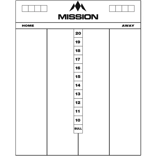 mission-cricket-markerboard-drywipe-scoreboard-whiteboard image 1