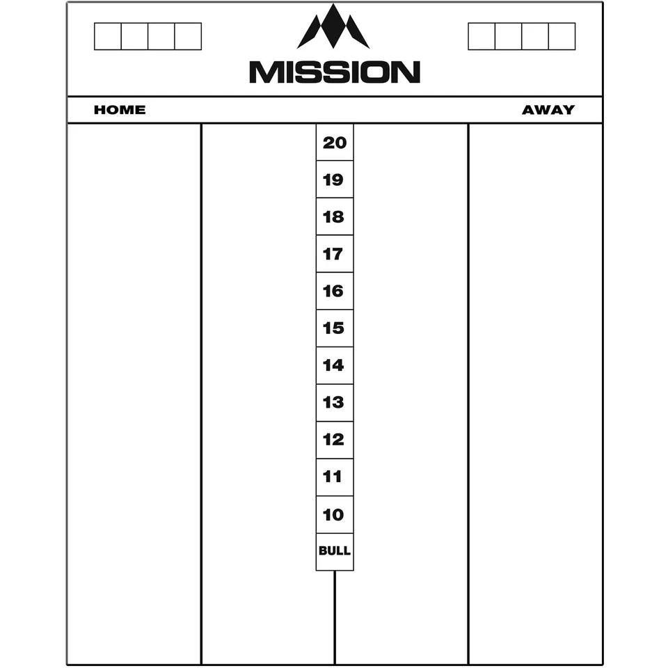 mission-cricket-markerboard-drywipe-scoreboard-whiteboard image 1