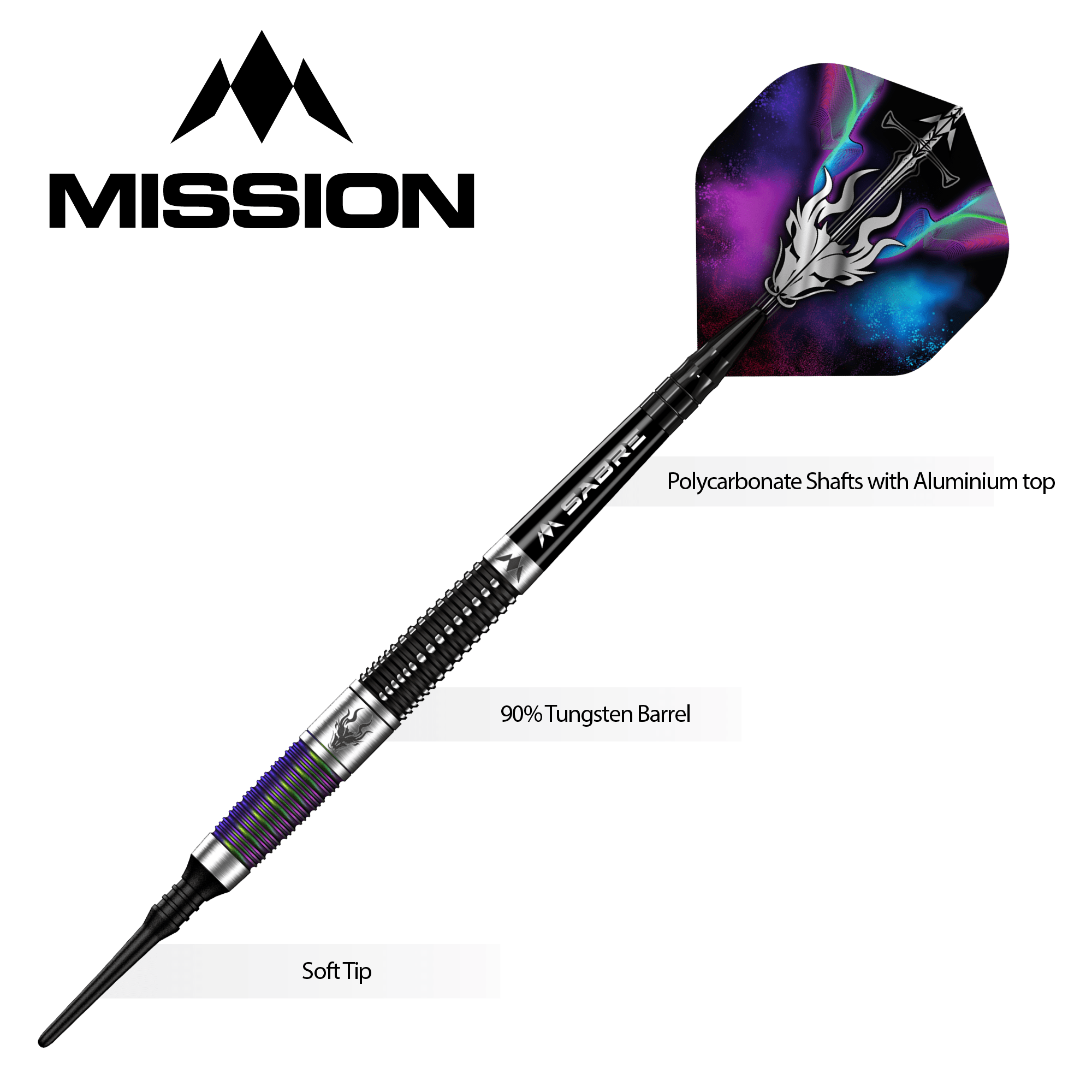 mission-occult-softdarts-90-tungsten-18g-schwarz-coral image 8