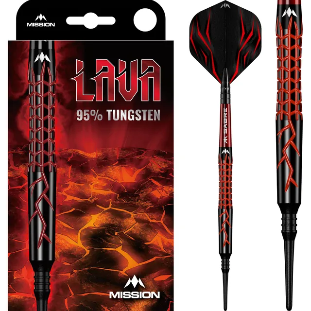 mission-lava-20g-softdarts-schwarz-rot-95-tungsten image 1