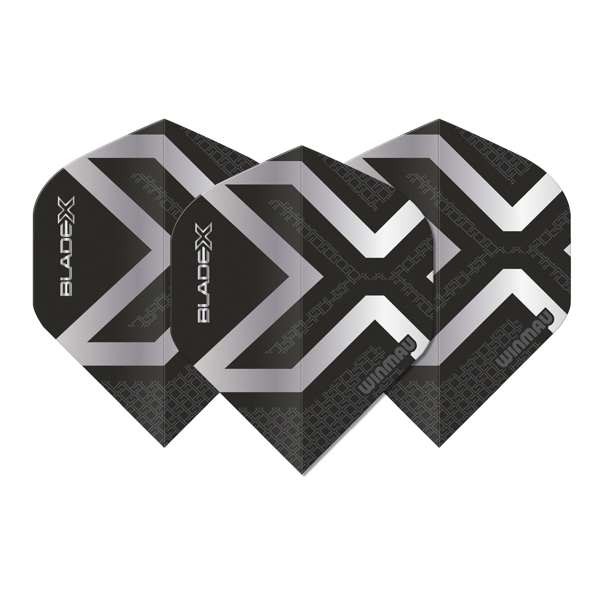 winmau-prism-blade-x-delta-standard-flights-schwarz-silber image 1