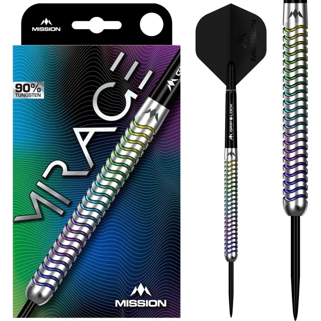 mission-mirage-steeldarts-23g-silber-90-tungsten-gerade image 1