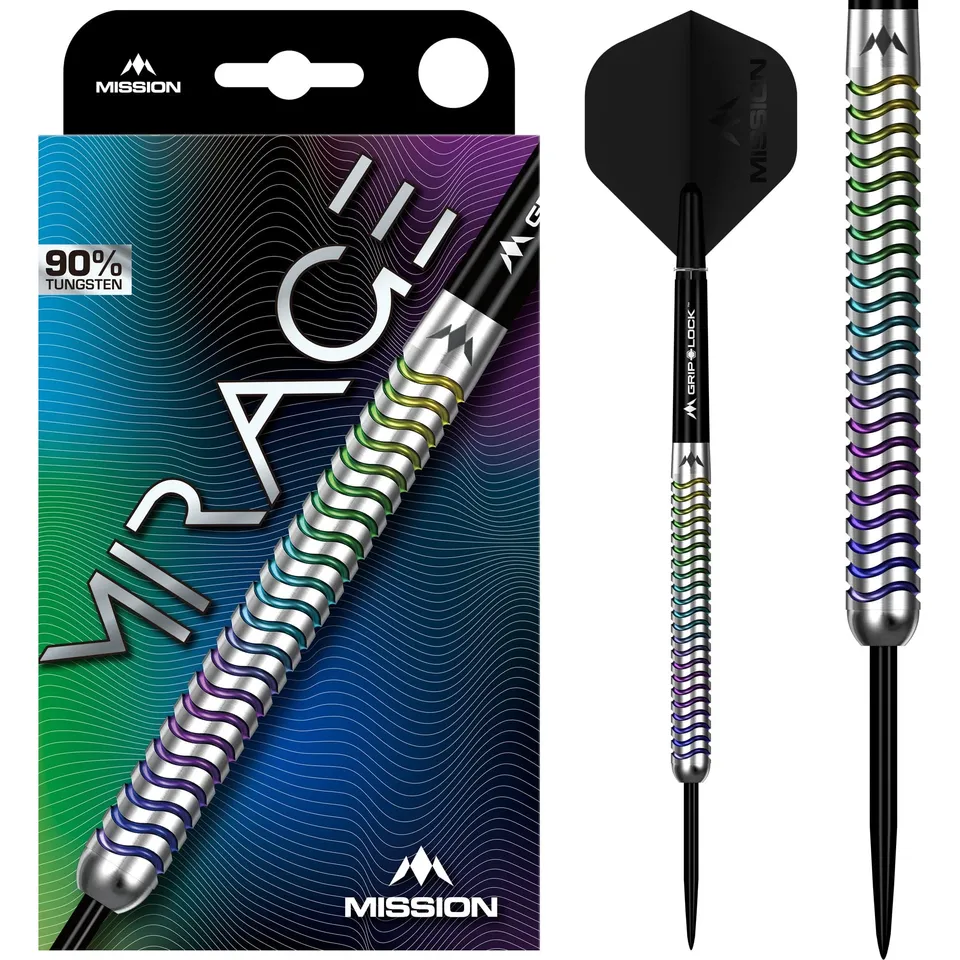mission-mirage-steeldarts-23g-silber-90-tungsten-gerade image 1