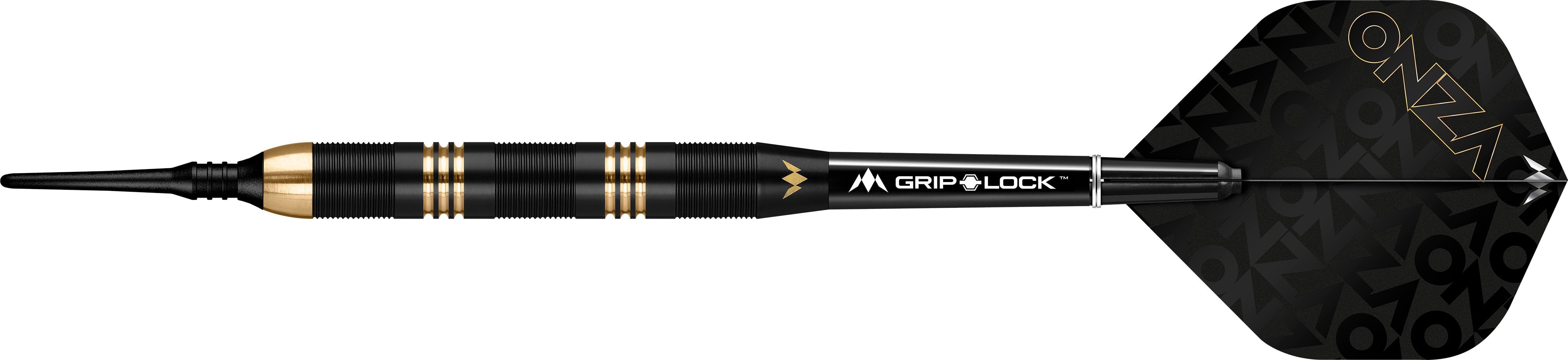 mission-onza-m1-softdarts-messing-19g-schwarz-gold image 2