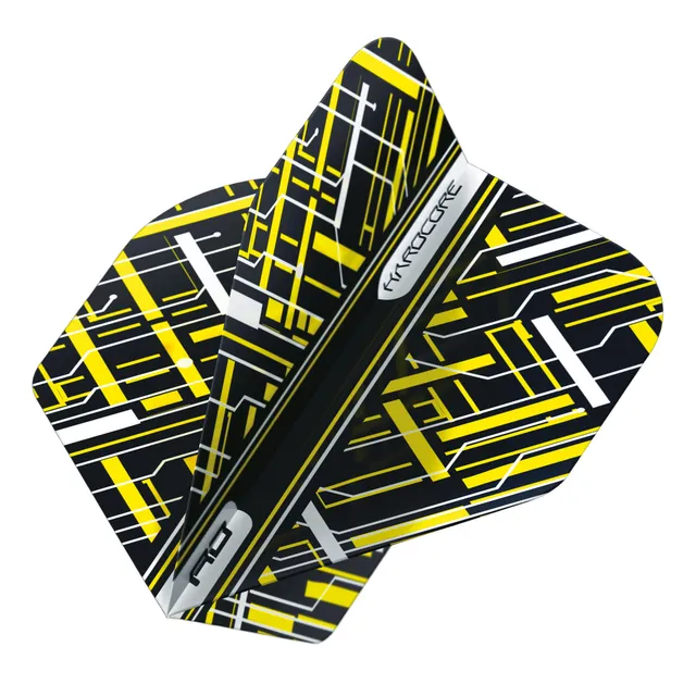 red-dragon-hardcore-black-yellow-dartflights-12er-pack-standard image 1