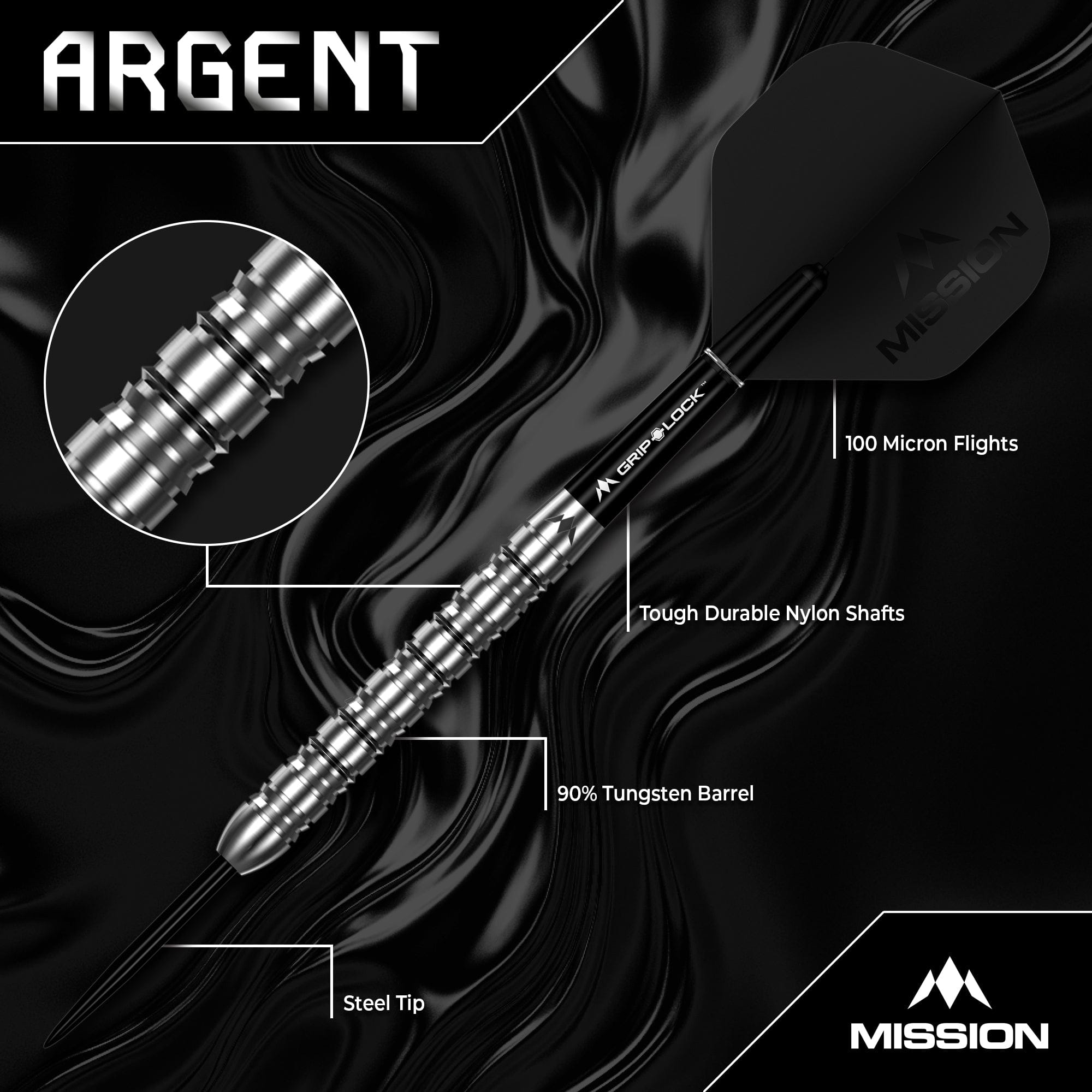 mission-argent-22g-steeldart-90-tungsten-silber image 3