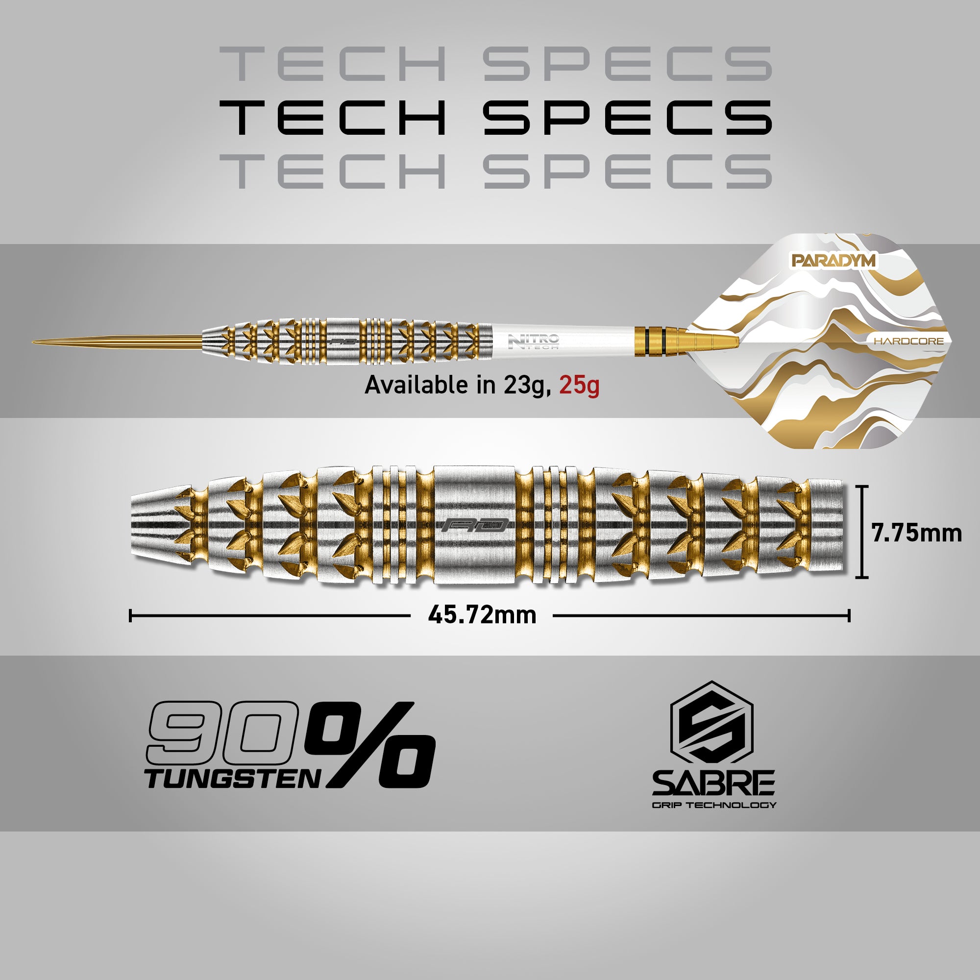 red-dragon-paradym-torpedo-steeldart-23g-gold-90-tungsten image 8