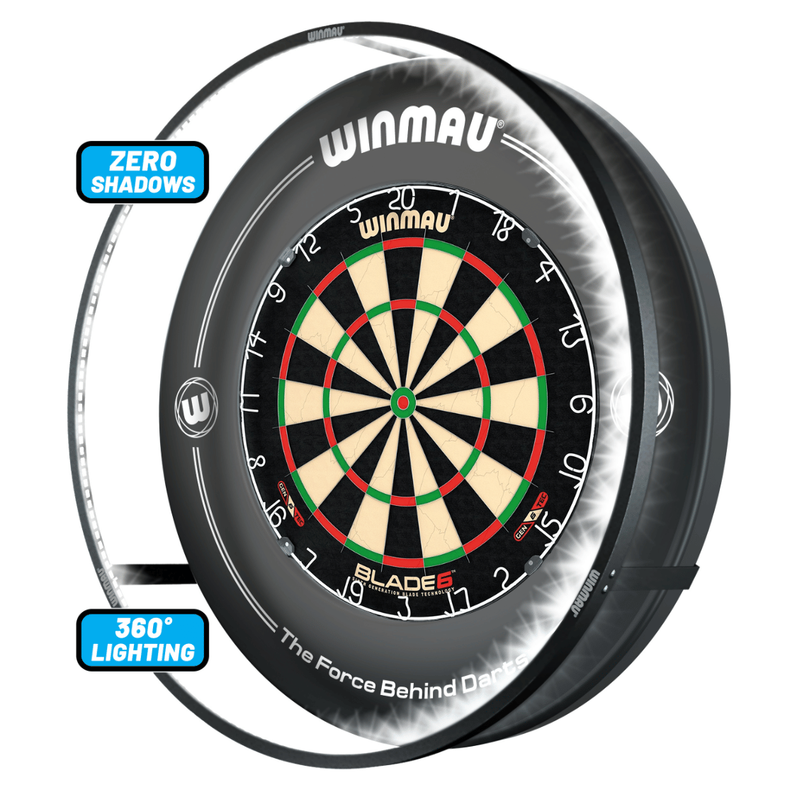 winmau-blade-6-dartscheibe-set-mit-surround-und-plasma-licht image 1