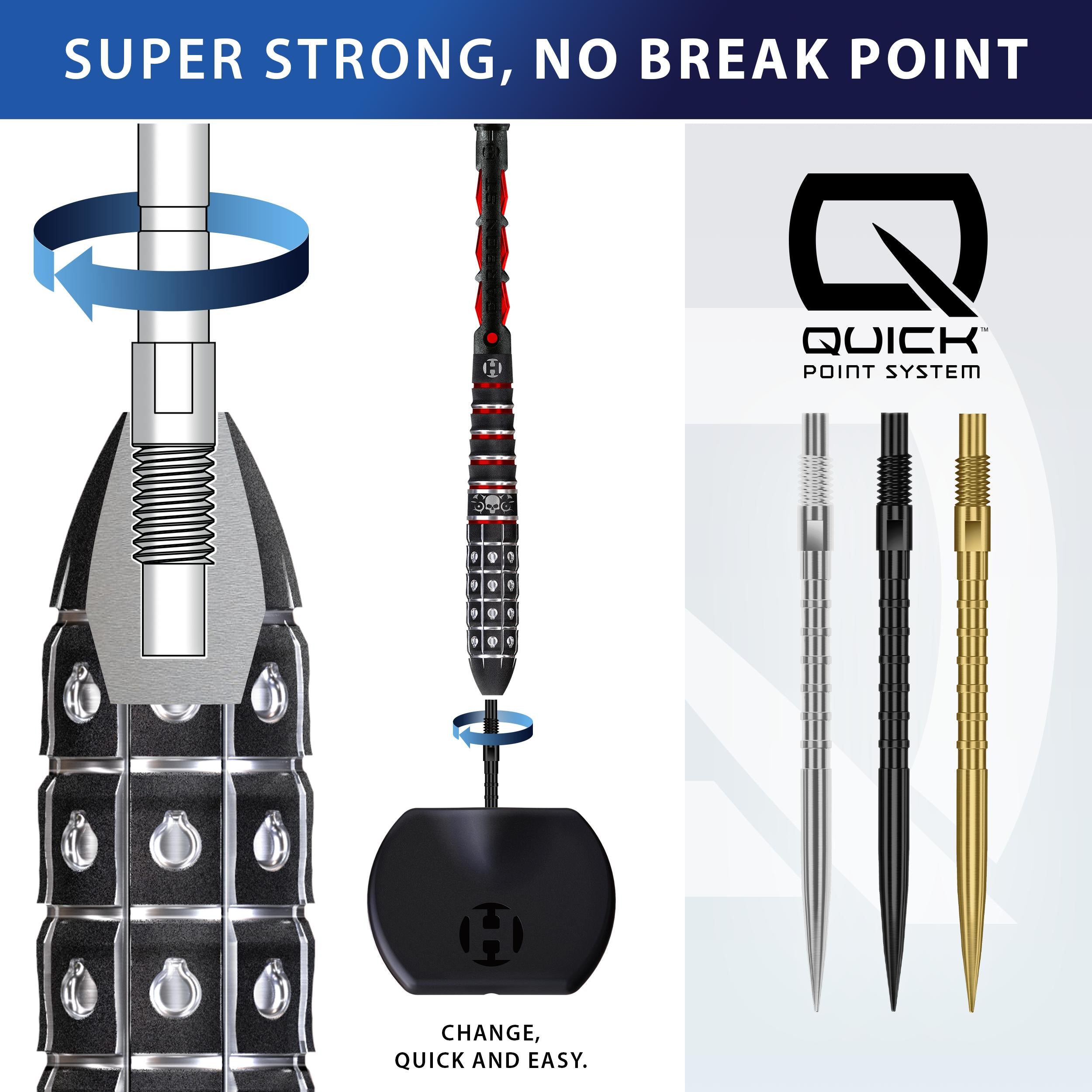 harrows-supergrip-hm-grip-quick-points-dartspitzen-schwarz-30mm image 2
