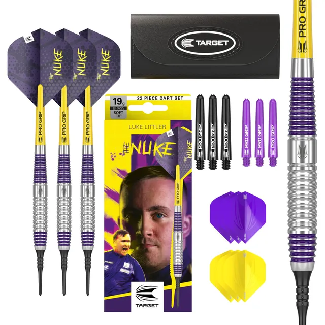 target-luke-littler-softdarts-19g-messing-mit-case image 1