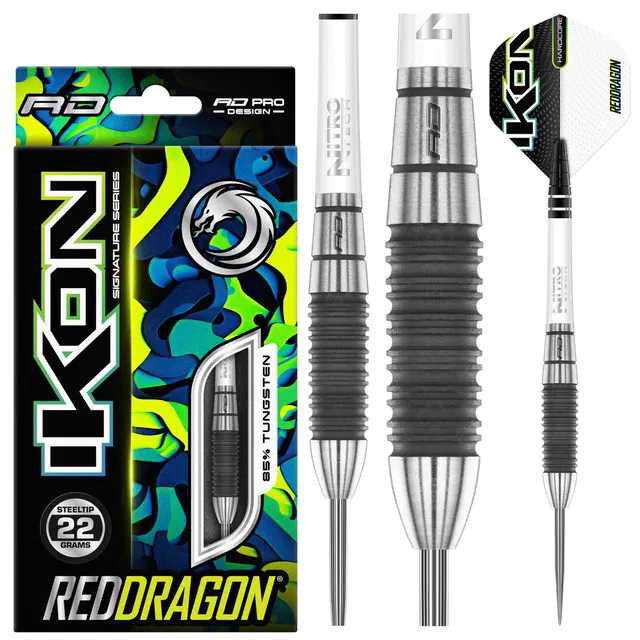 red-dragon-ikon-1-2-steeldarts-22g-brooklyn-grey-grip image 1