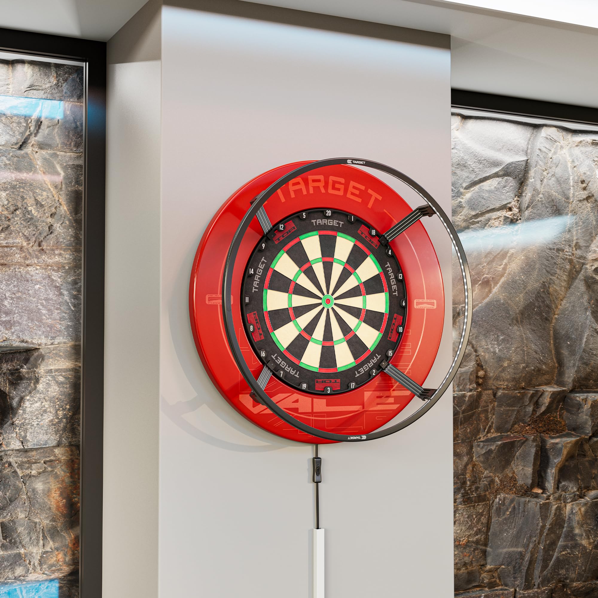target-corona-vision-dartboard-beleuchtung-led-ring-wei image 6