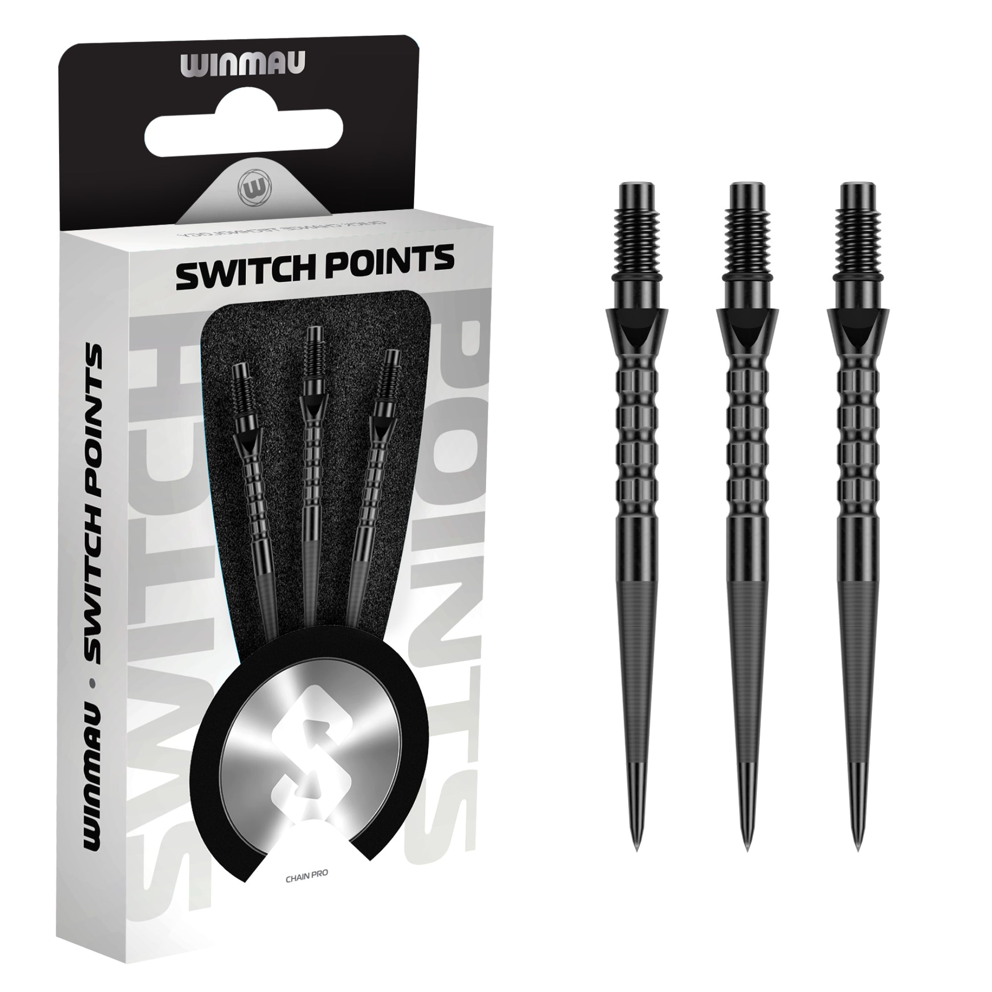 winmau-switch-point-kette-schwarz-wechselspitzen-26-mm image 2