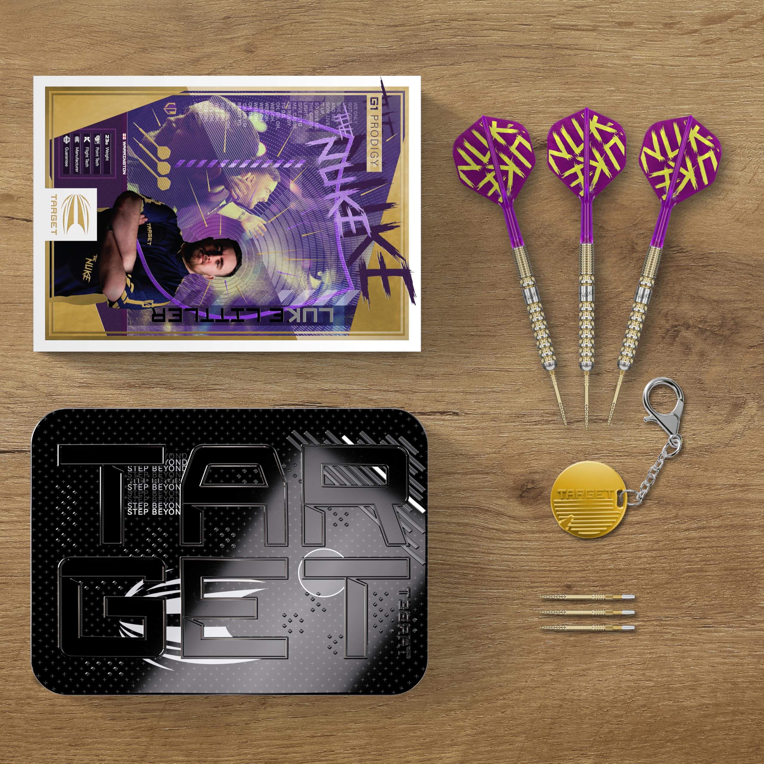 target-luke-littler-prodigy-g1-23g-steeldarts-gold image 6