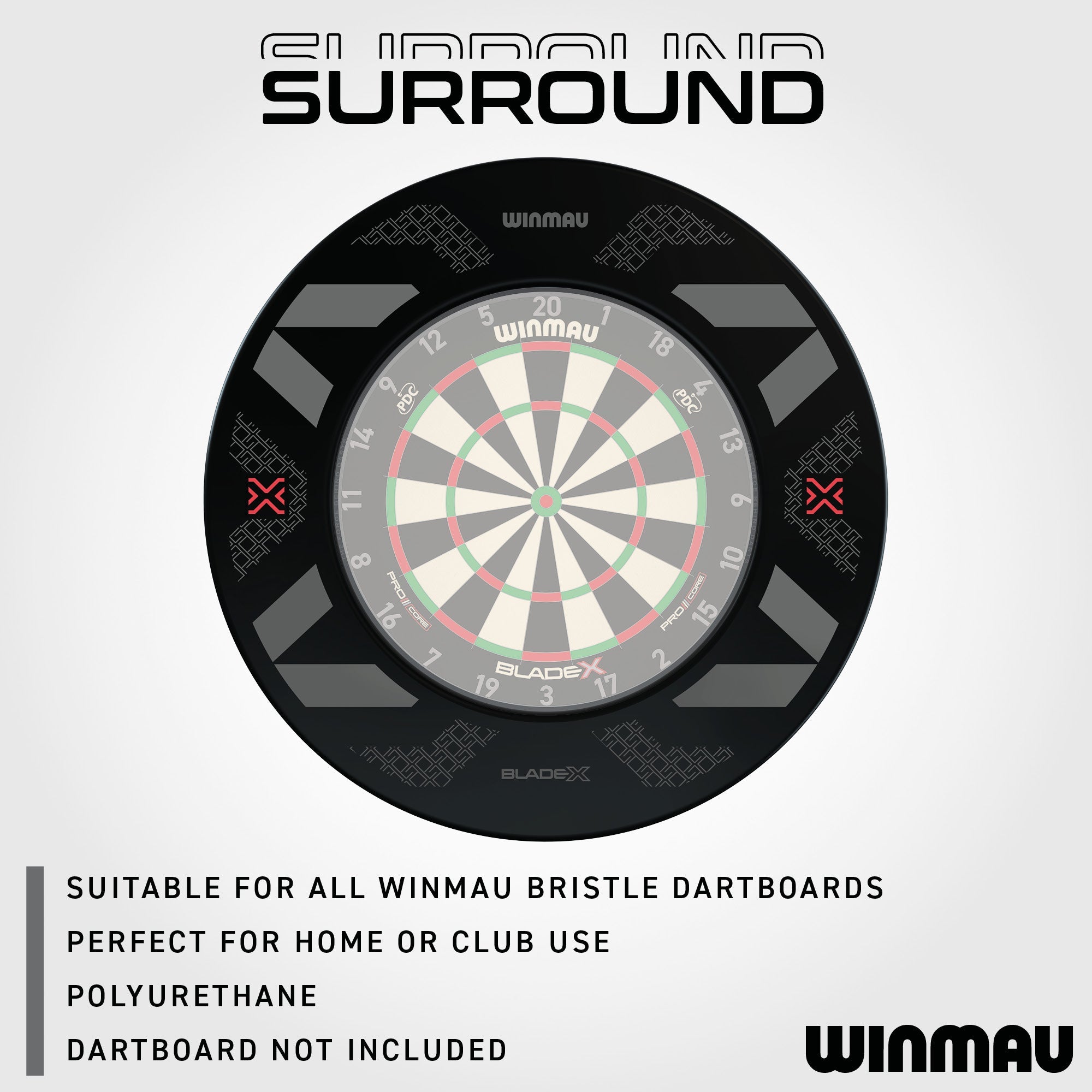 winmau-blade-x-surround-auffangring-schwarz-wandschutz image 3
