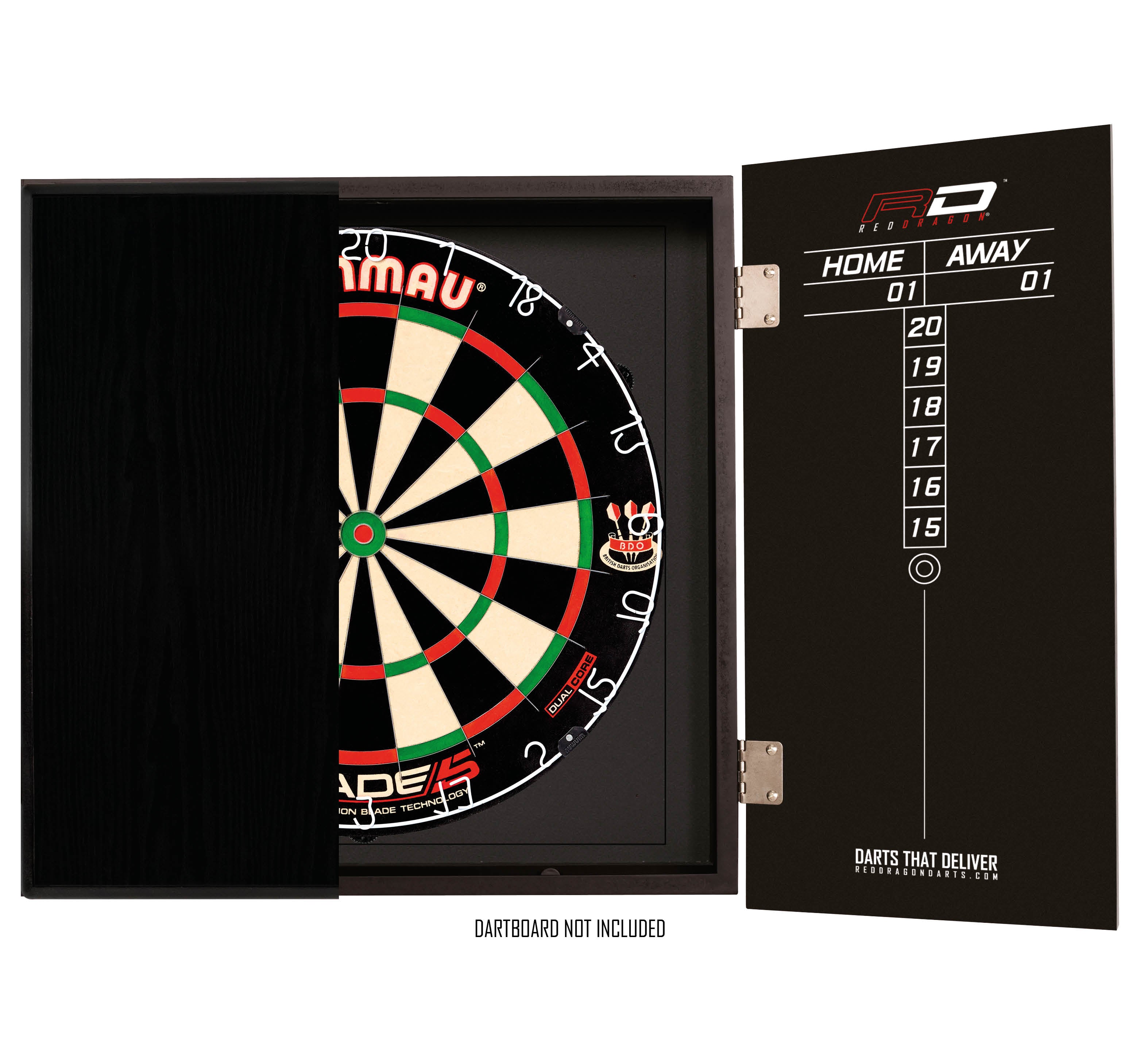 red-dragon-deluxe-dartboard-cabinet-dartschrank-schwarz image 2