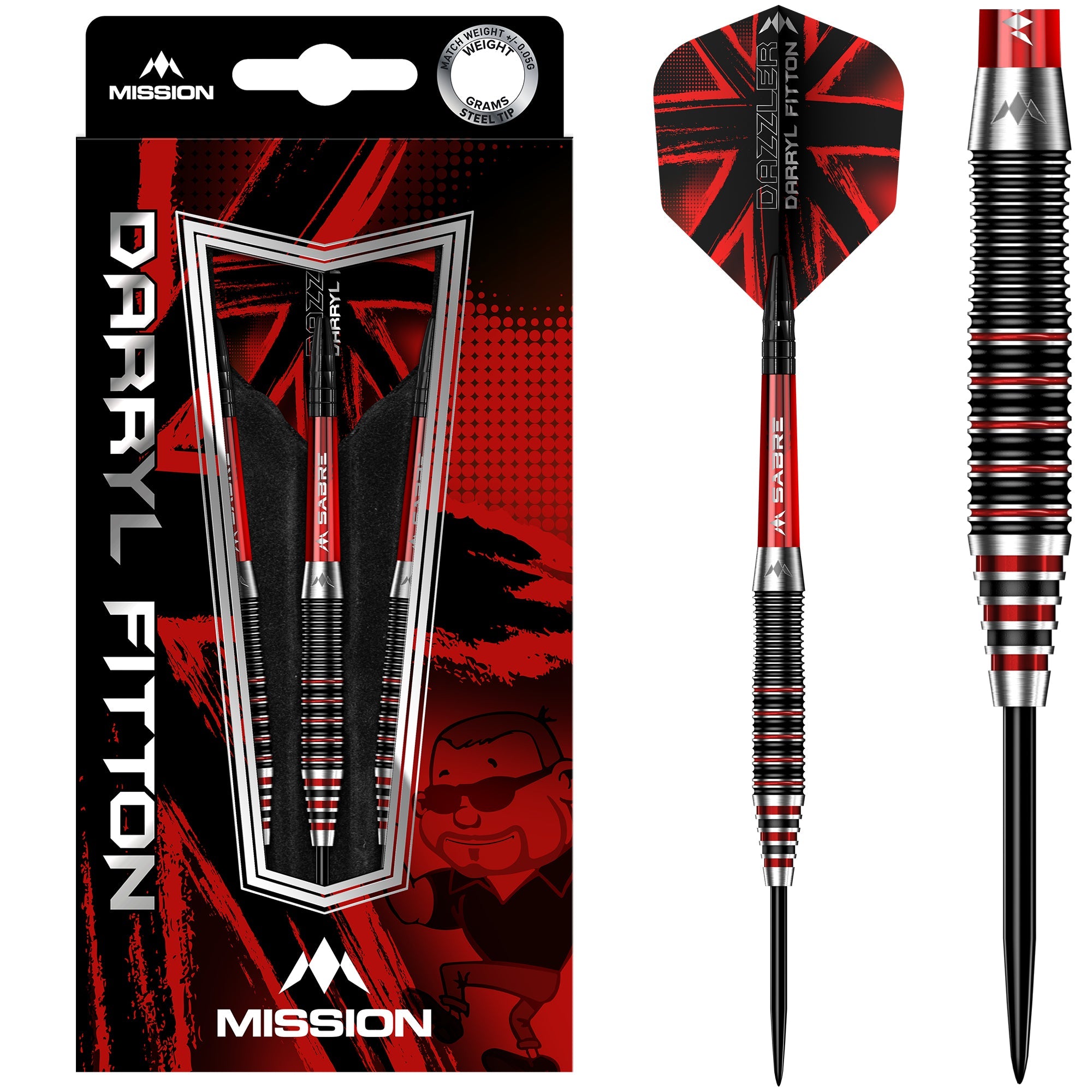 mission-darryl-fitton-electro-black-red-steeldarts-22g-95-tungsten image 4