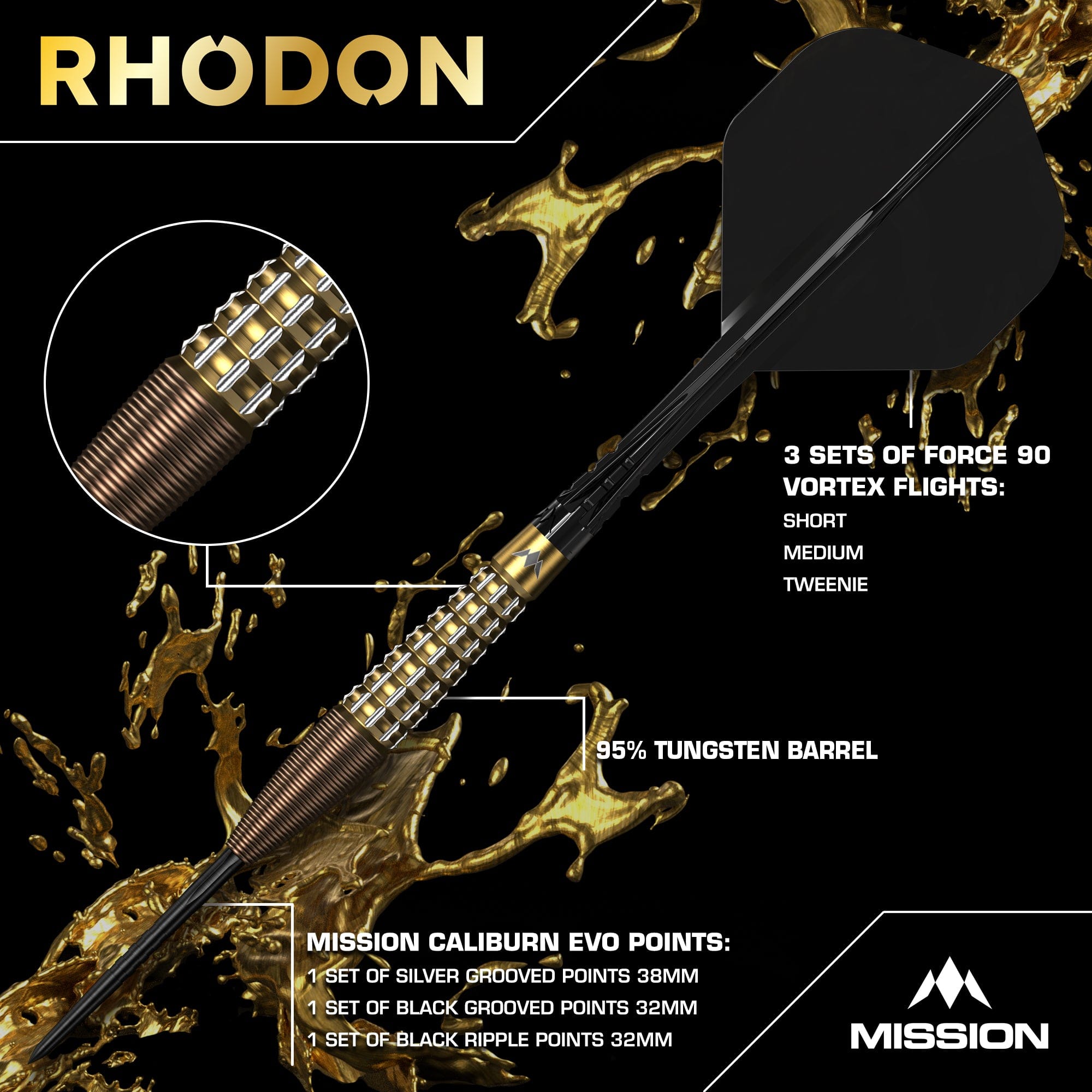 mission-rhodon-steeldarts-23g-95-tungsten-bronze-gold image 3