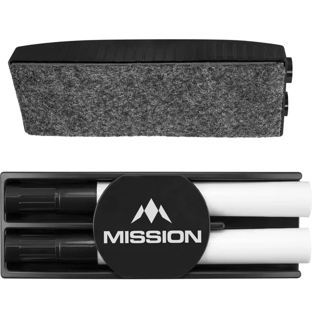 mission-whiteboard-kit-radierer-2-stifte-schwarz image 1