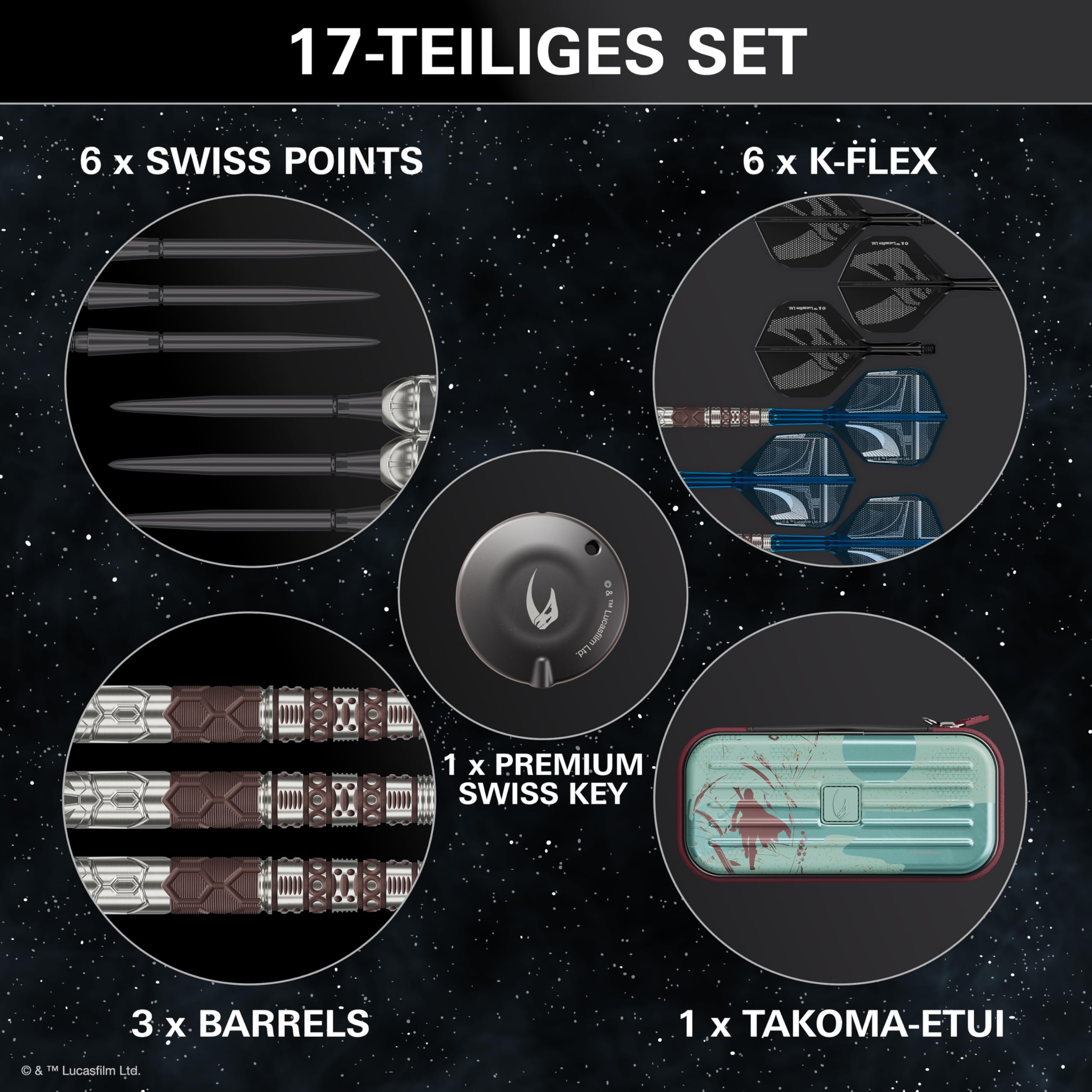 target-mandalorian-steeldarts-95-22g-set-mit-wallet-k-flex image 4
