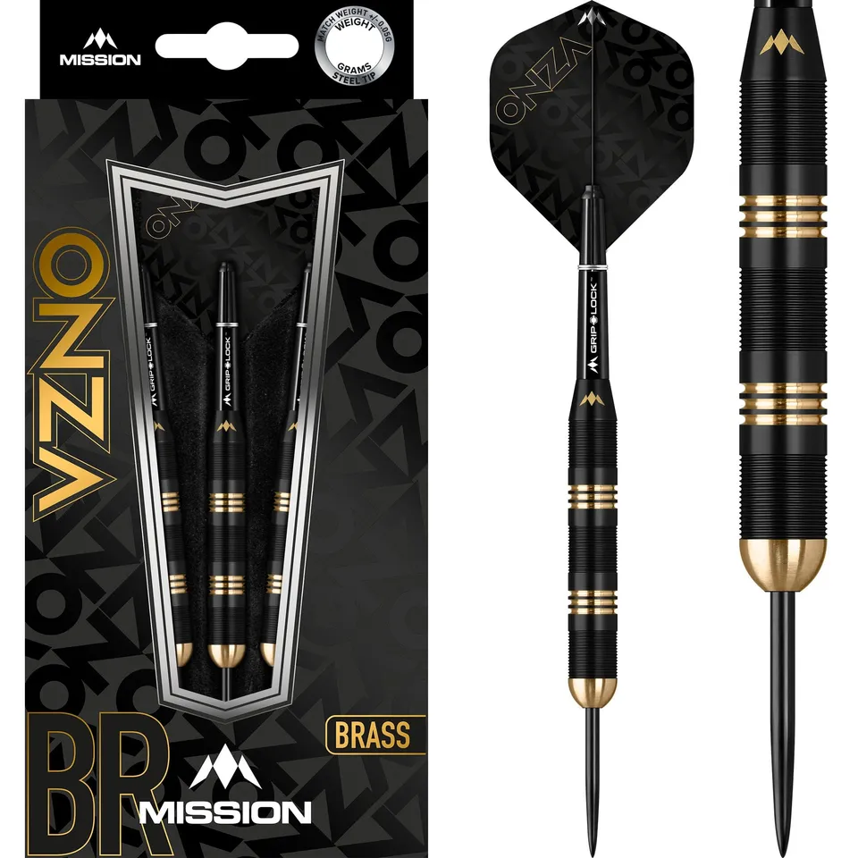 mission-onza-m1-steeldarts-24g-messing-schwarz-gold image 1
