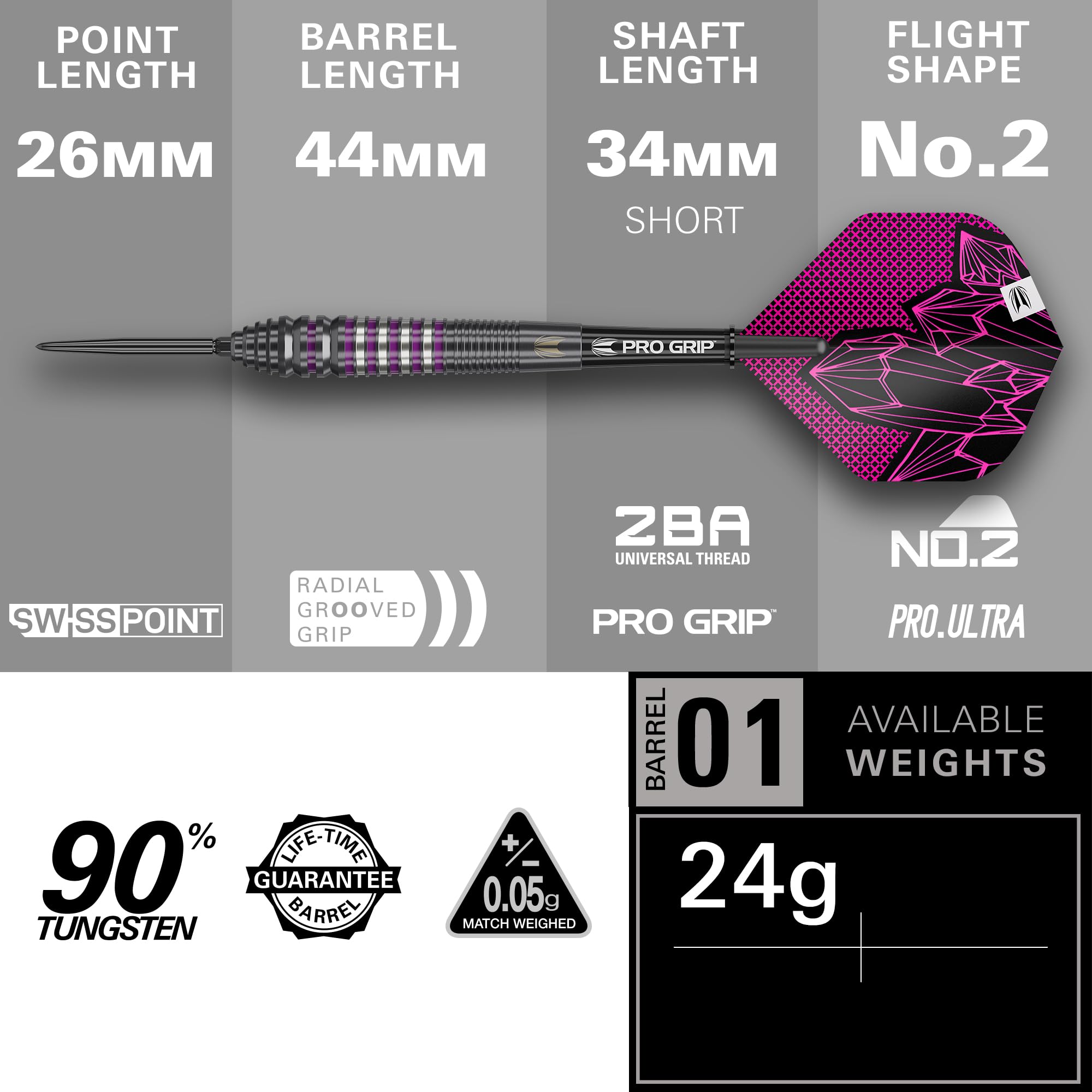 target-lorraine-winstanley-g2-steeldarts-24g-90-wolfram image 3